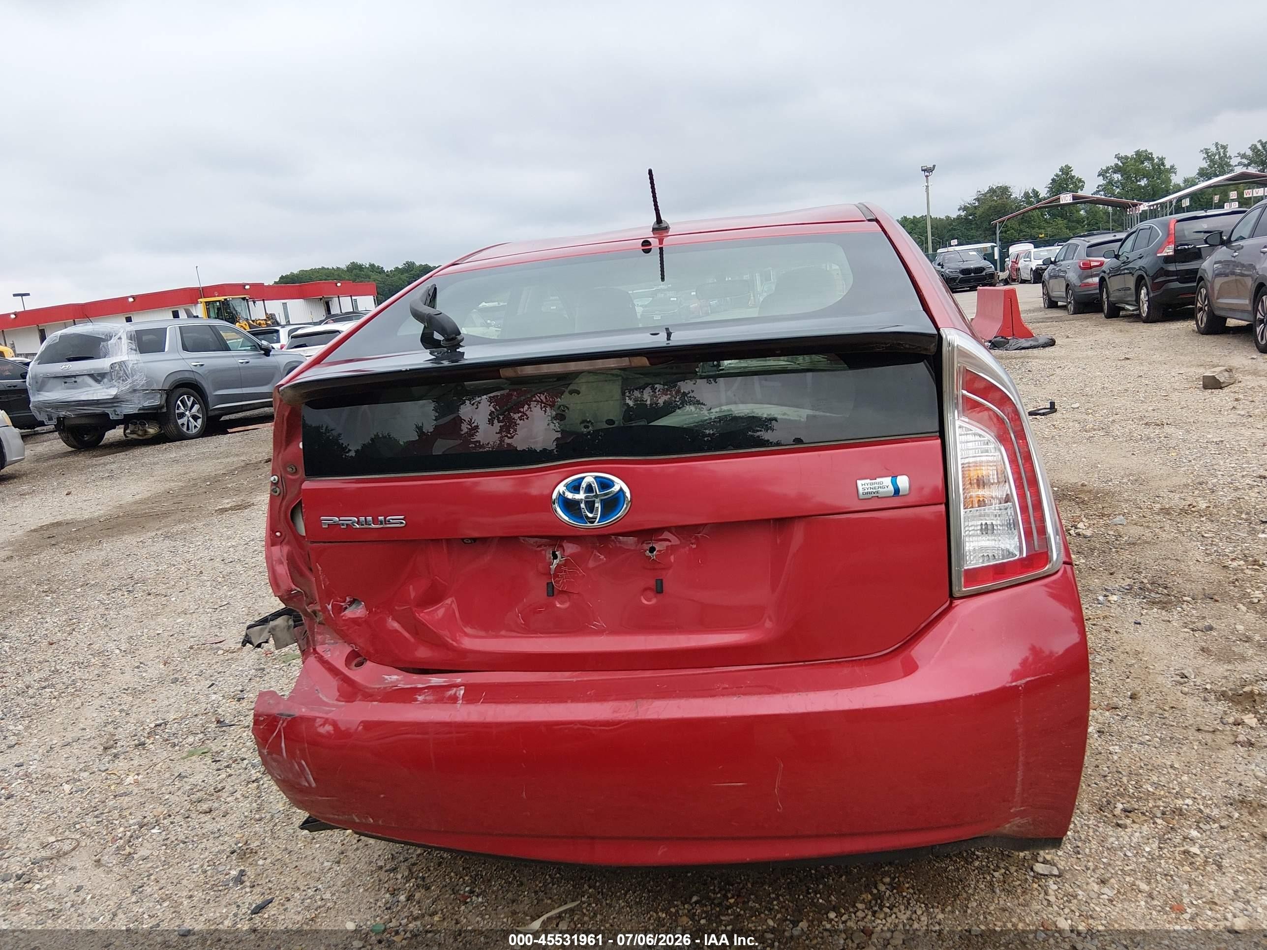 2015 Toyota Prius Two Red vin: JTDKN3DU8F1914749