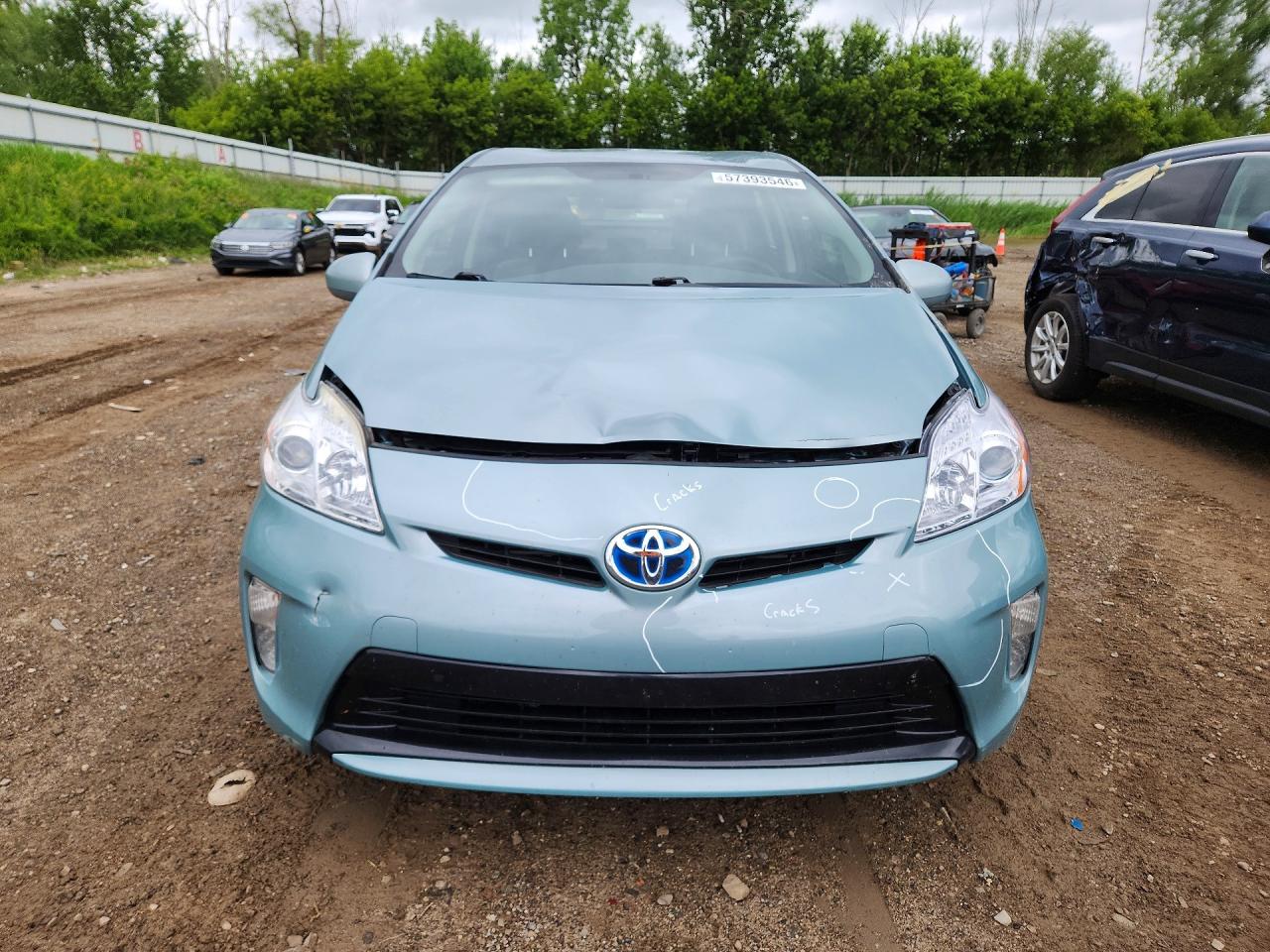 2015 Toyota Prius Three Синий vin: JTDKN3DU8F1920146