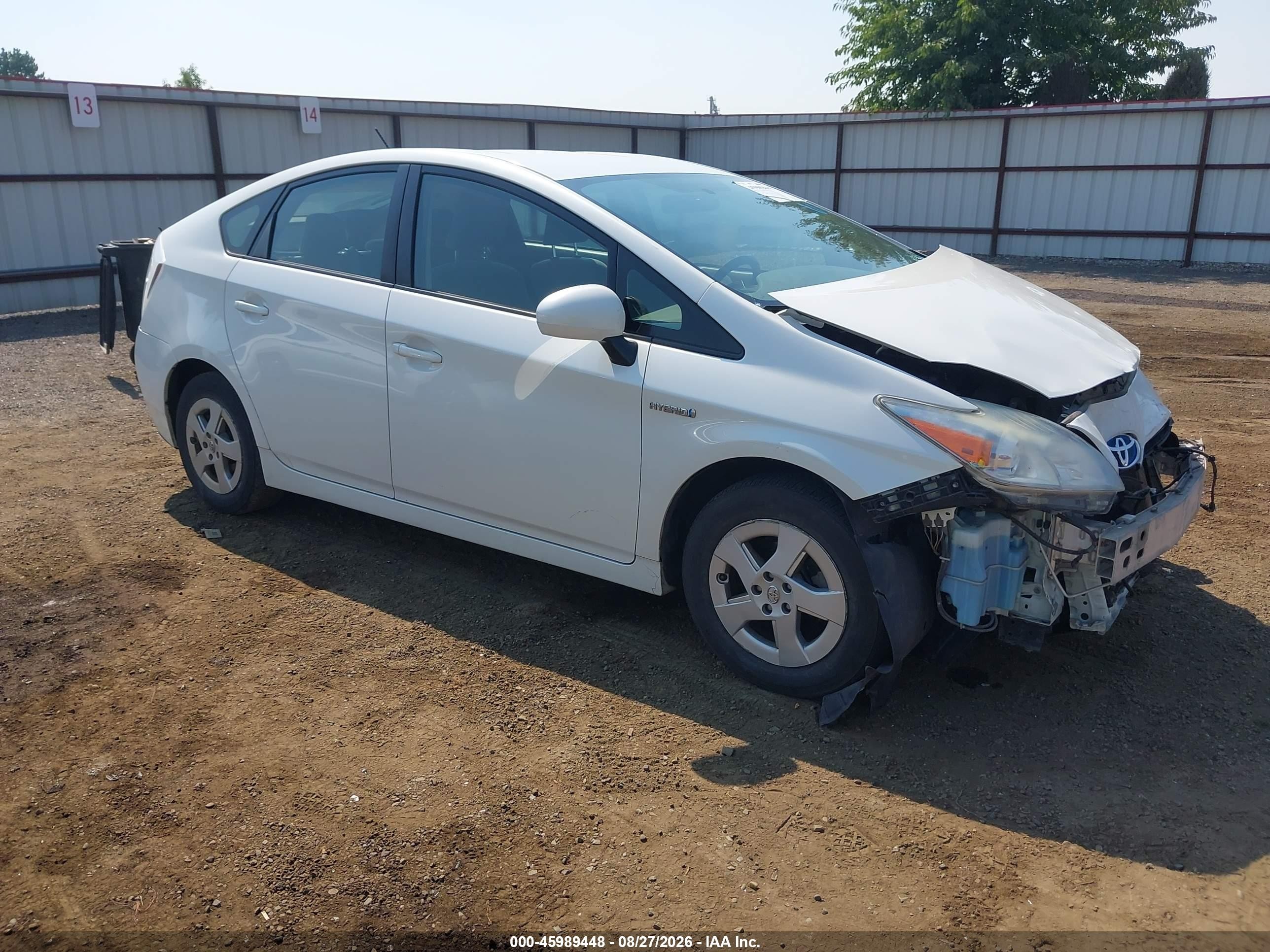 2010 Toyota Prius Ii White vin: JTDKN3DU9A0050101