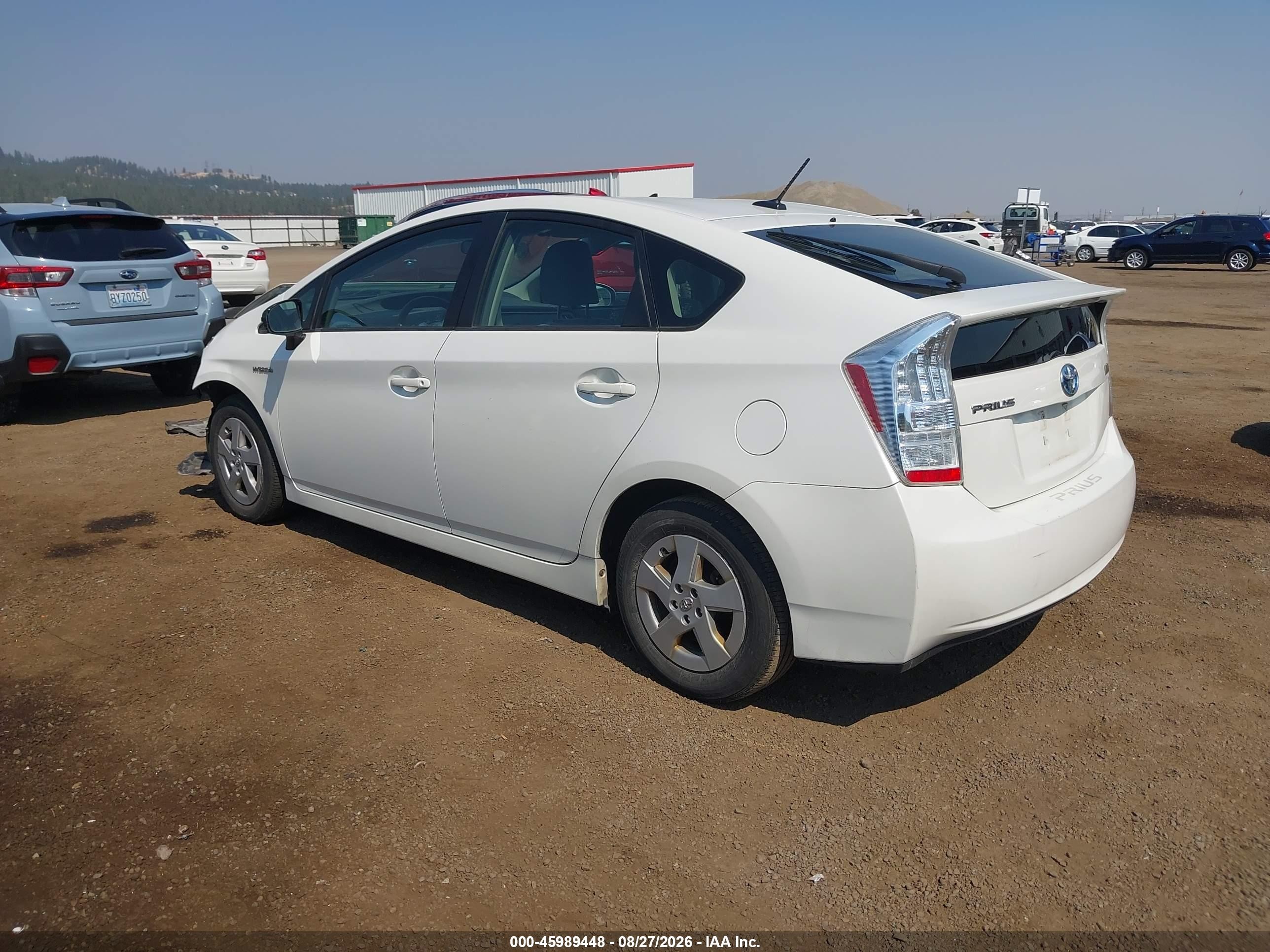2010 Toyota Prius Ii White vin: JTDKN3DU9A0050101