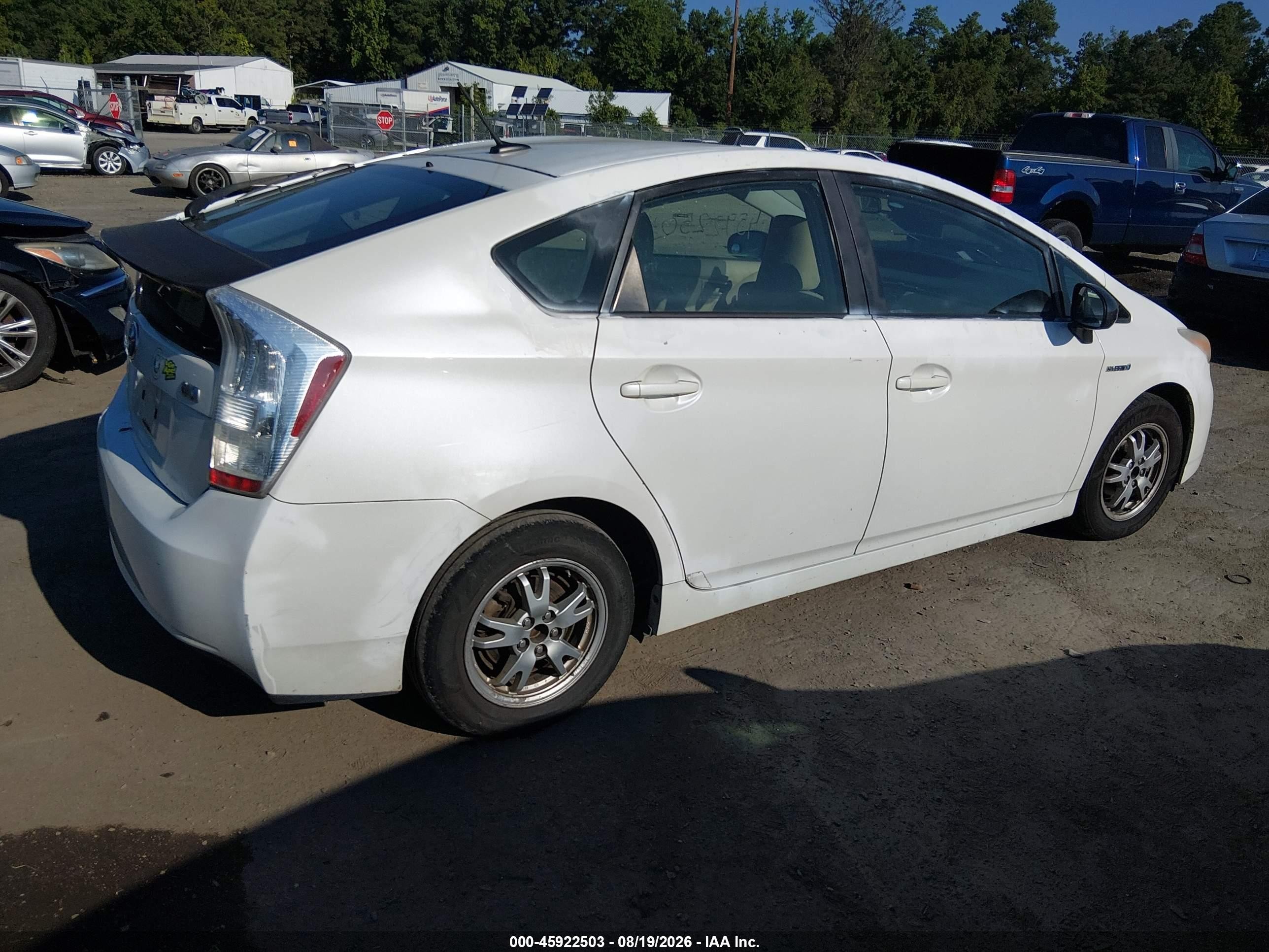 2010 Toyota Prius Ii White vin: JTDKN3DU9A0051846