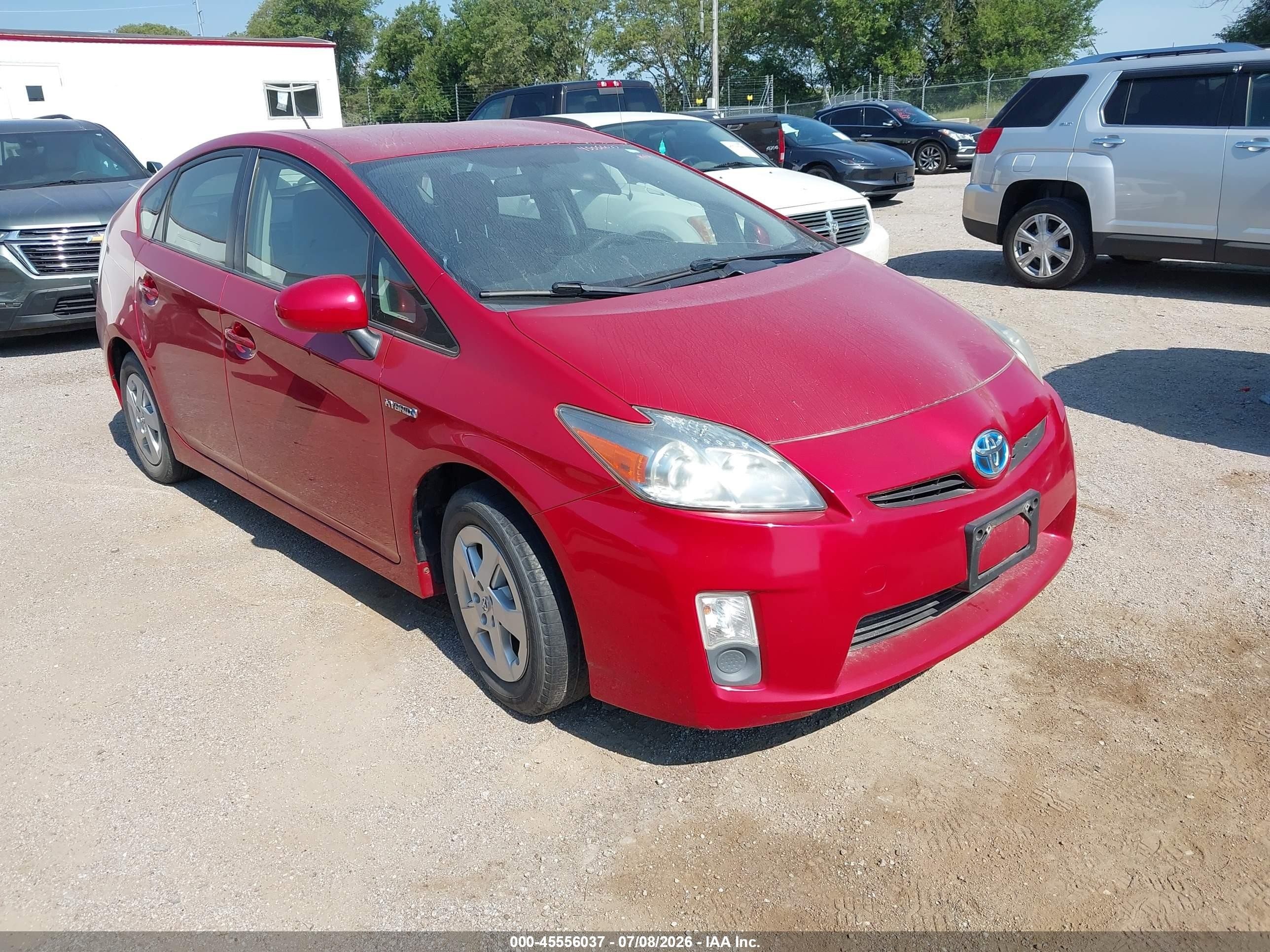 2010 Toyota Prius Ii Красный vin: JTDKN3DU9A0057047