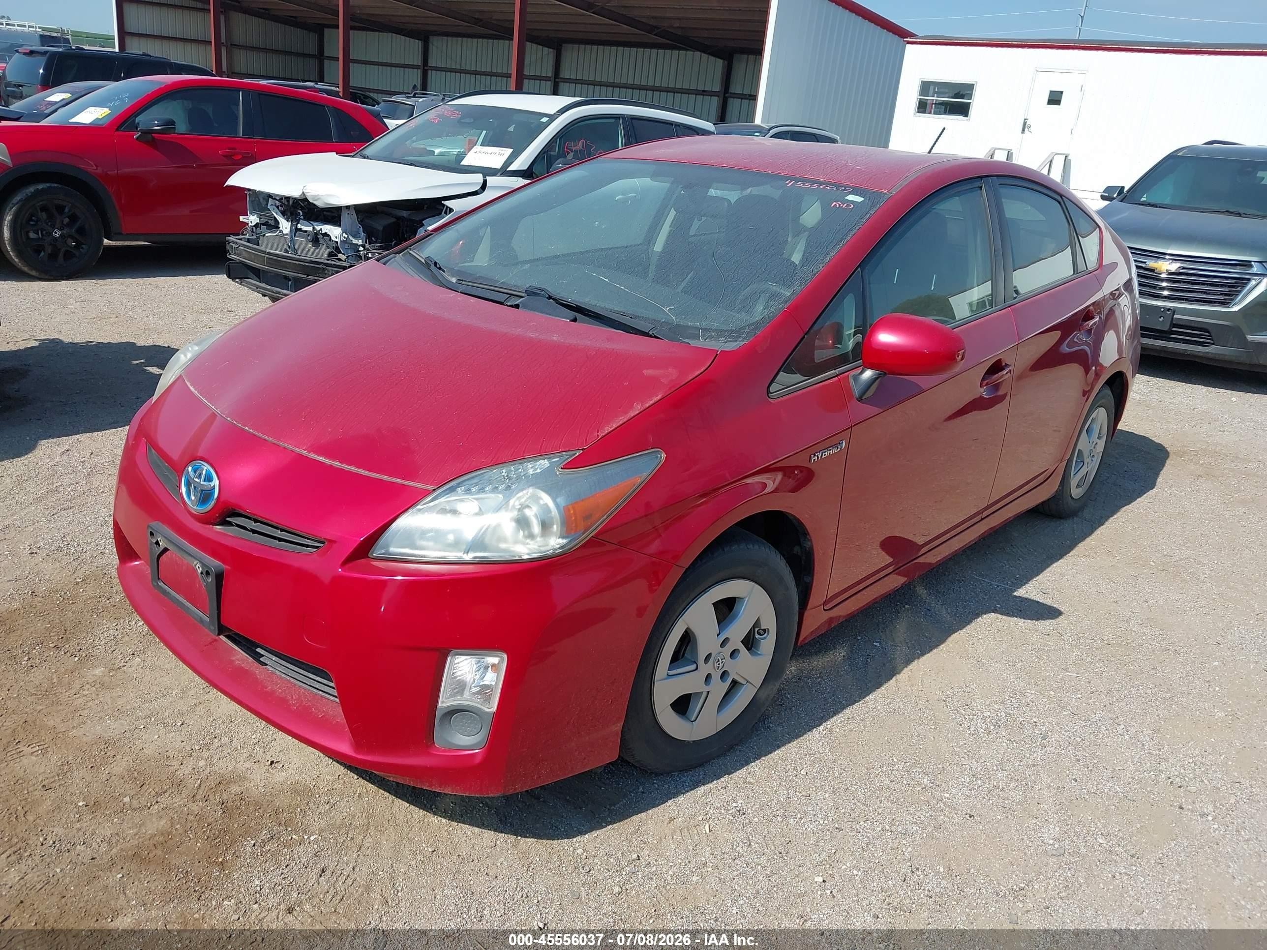 2010 Toyota Prius Ii Red vin: JTDKN3DU9A0057047