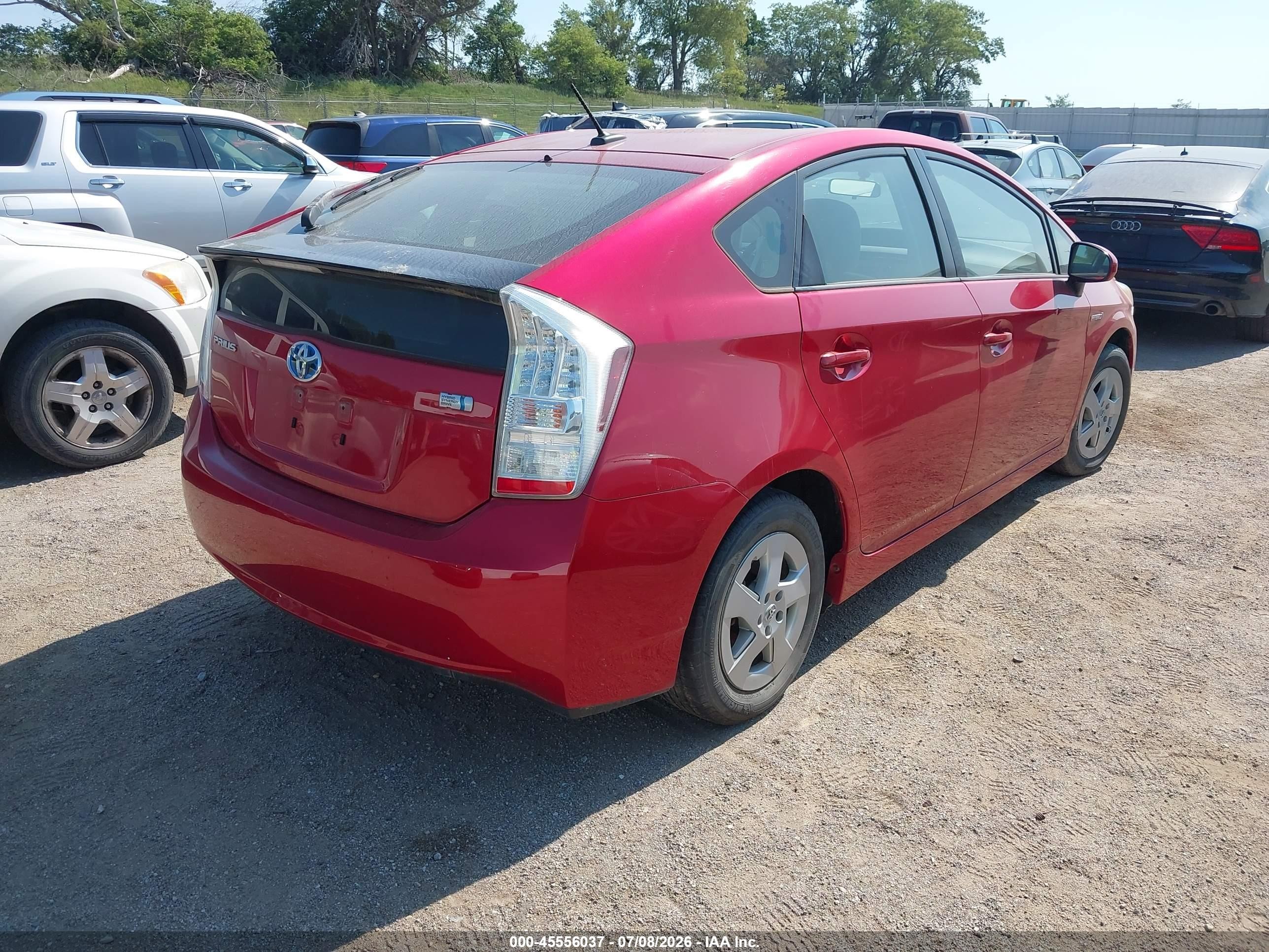 2010 Toyota Prius Ii Red vin: JTDKN3DU9A0057047