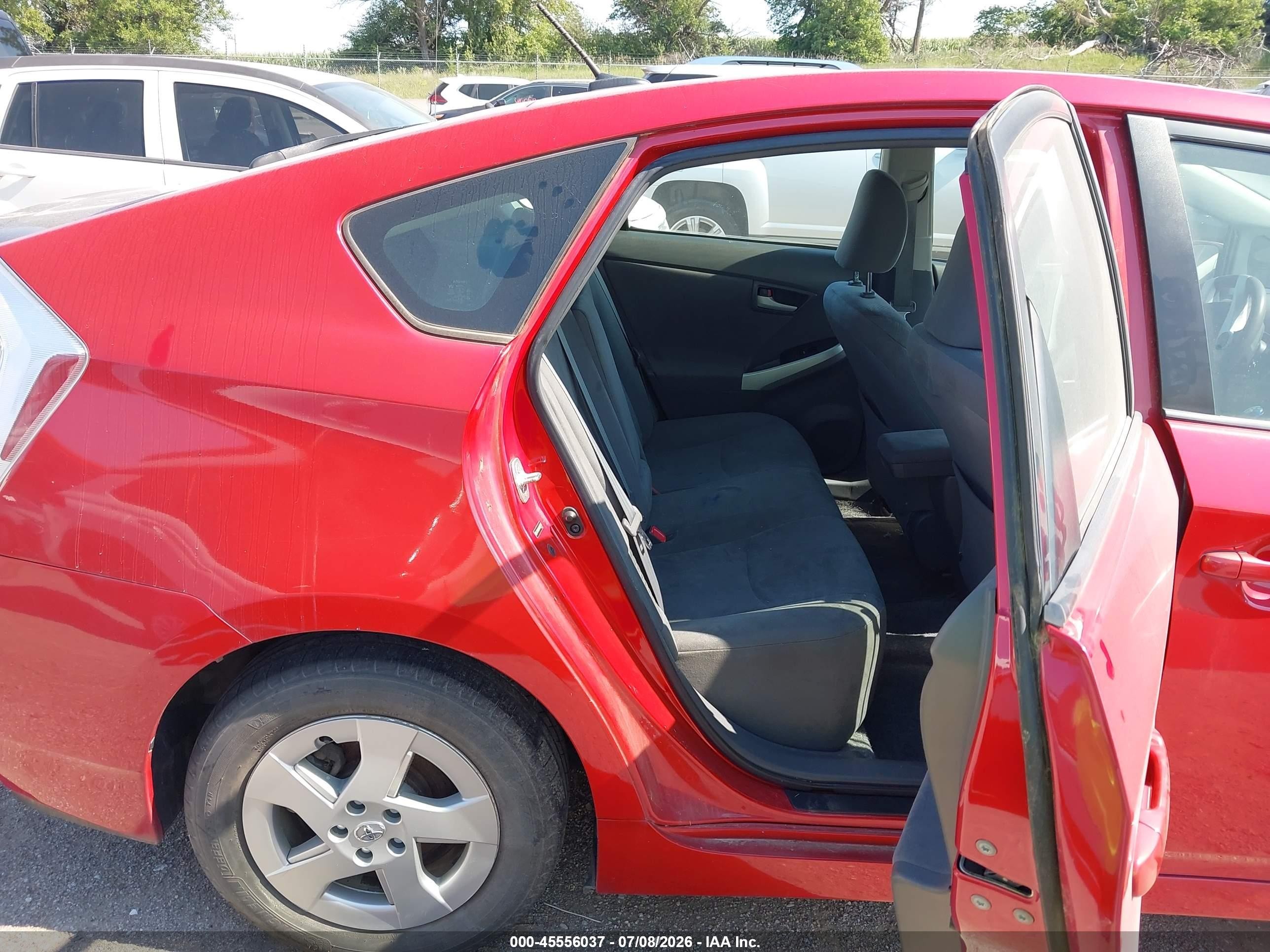 2010 Toyota Prius Ii Red vin: JTDKN3DU9A0057047