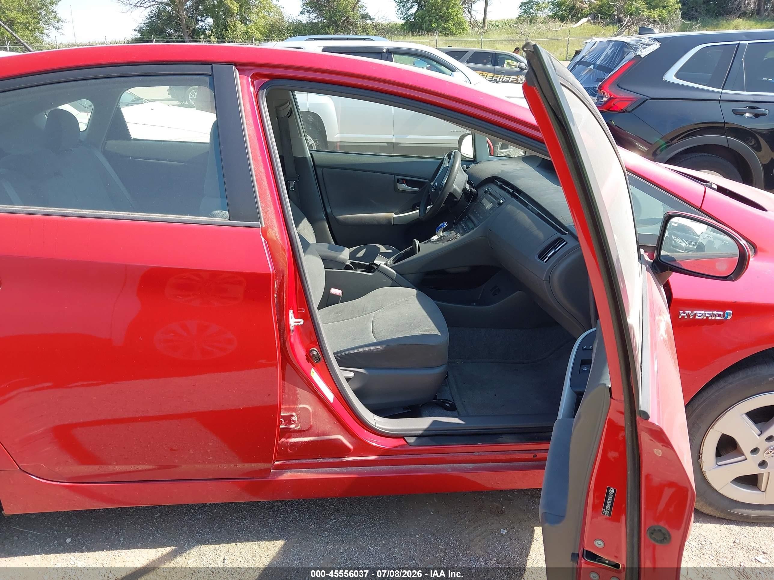 2010 Toyota Prius Ii Red vin: JTDKN3DU9A0057047