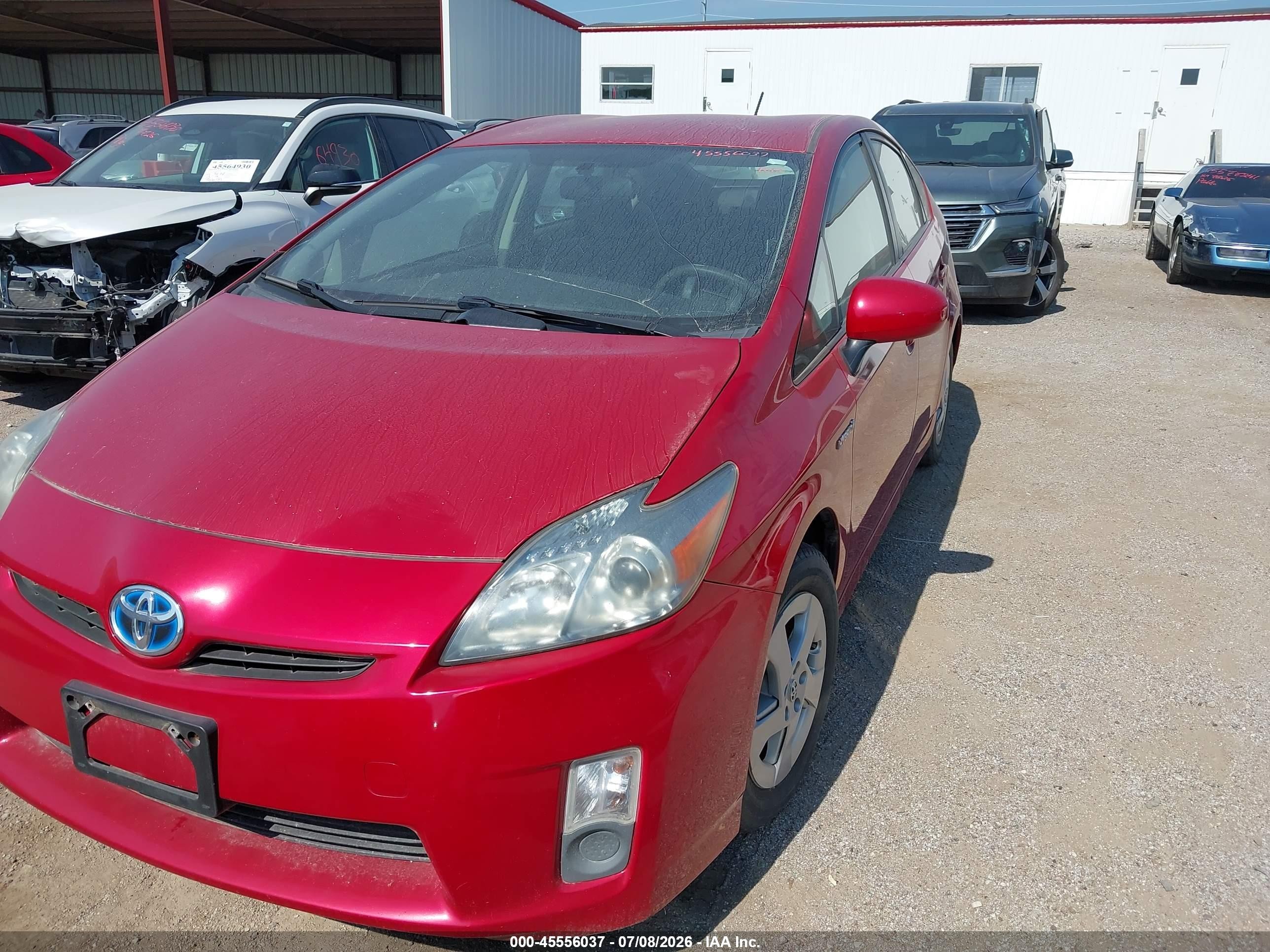 2010 Toyota Prius Ii Red vin: JTDKN3DU9A0057047