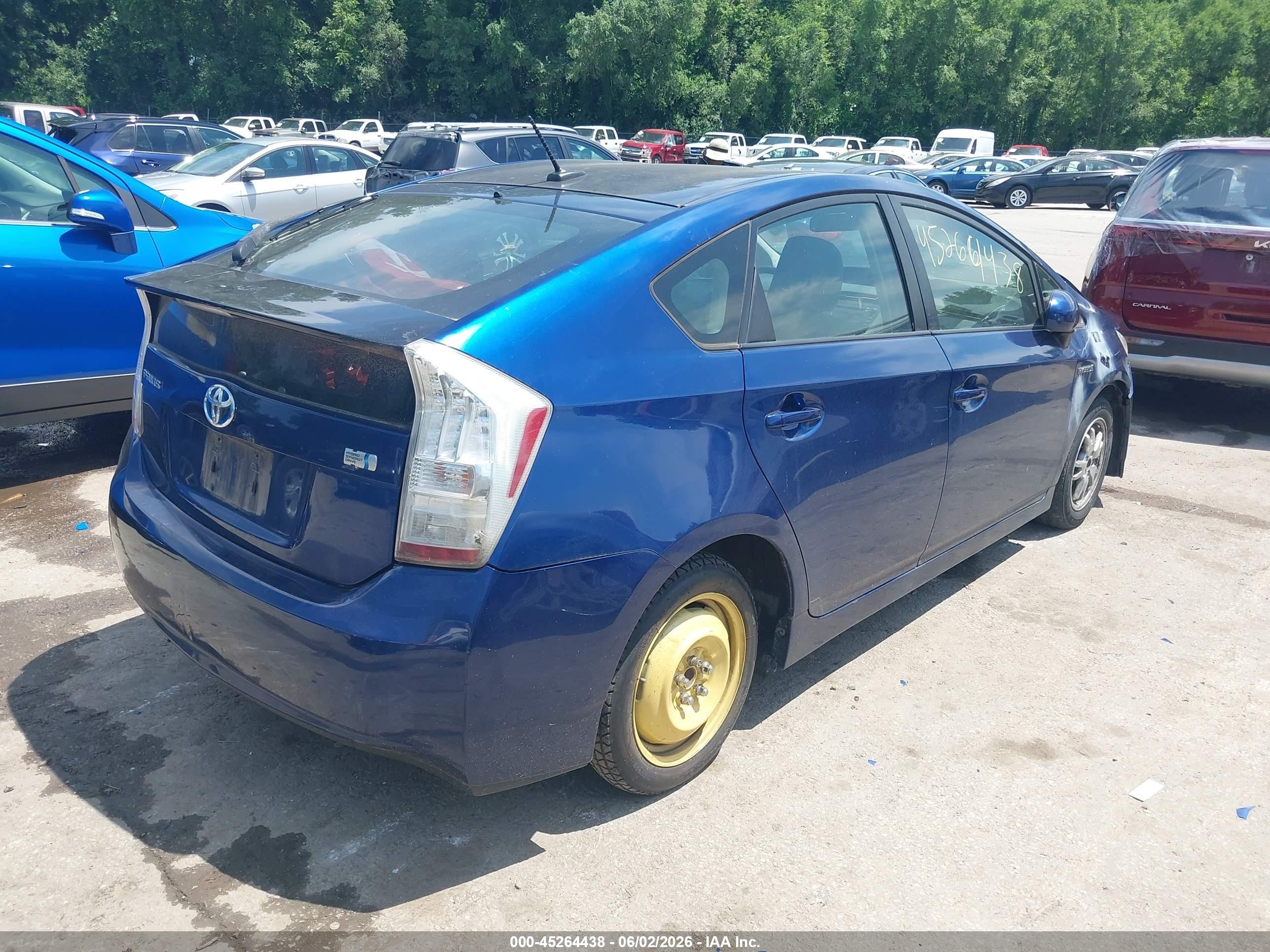 2010 Toyota Prius Ii Blue vin: JTDKN3DU9A0070140