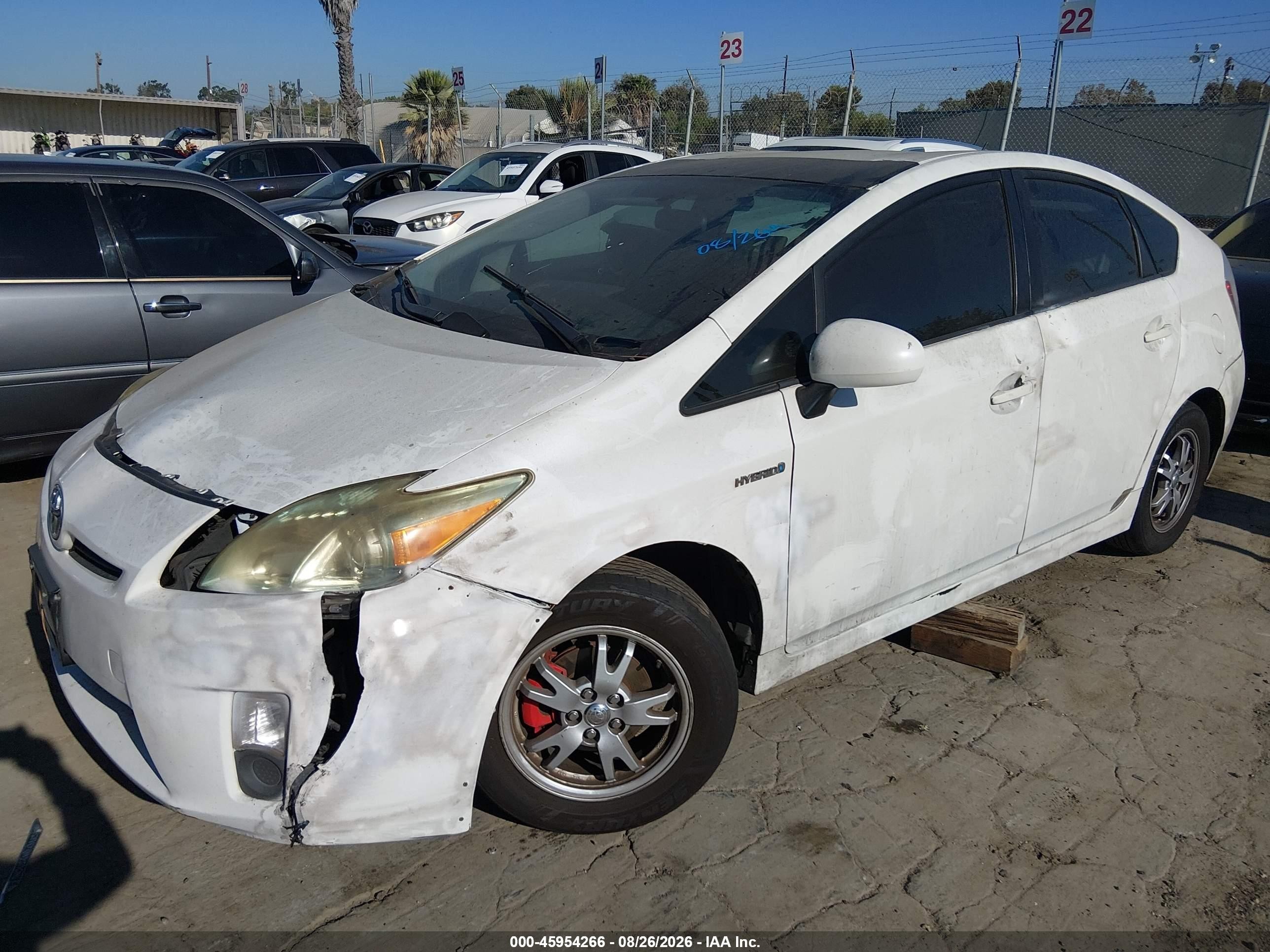 2010 Toyota Prius Ii Белый vin: JTDKN3DU9A0094454