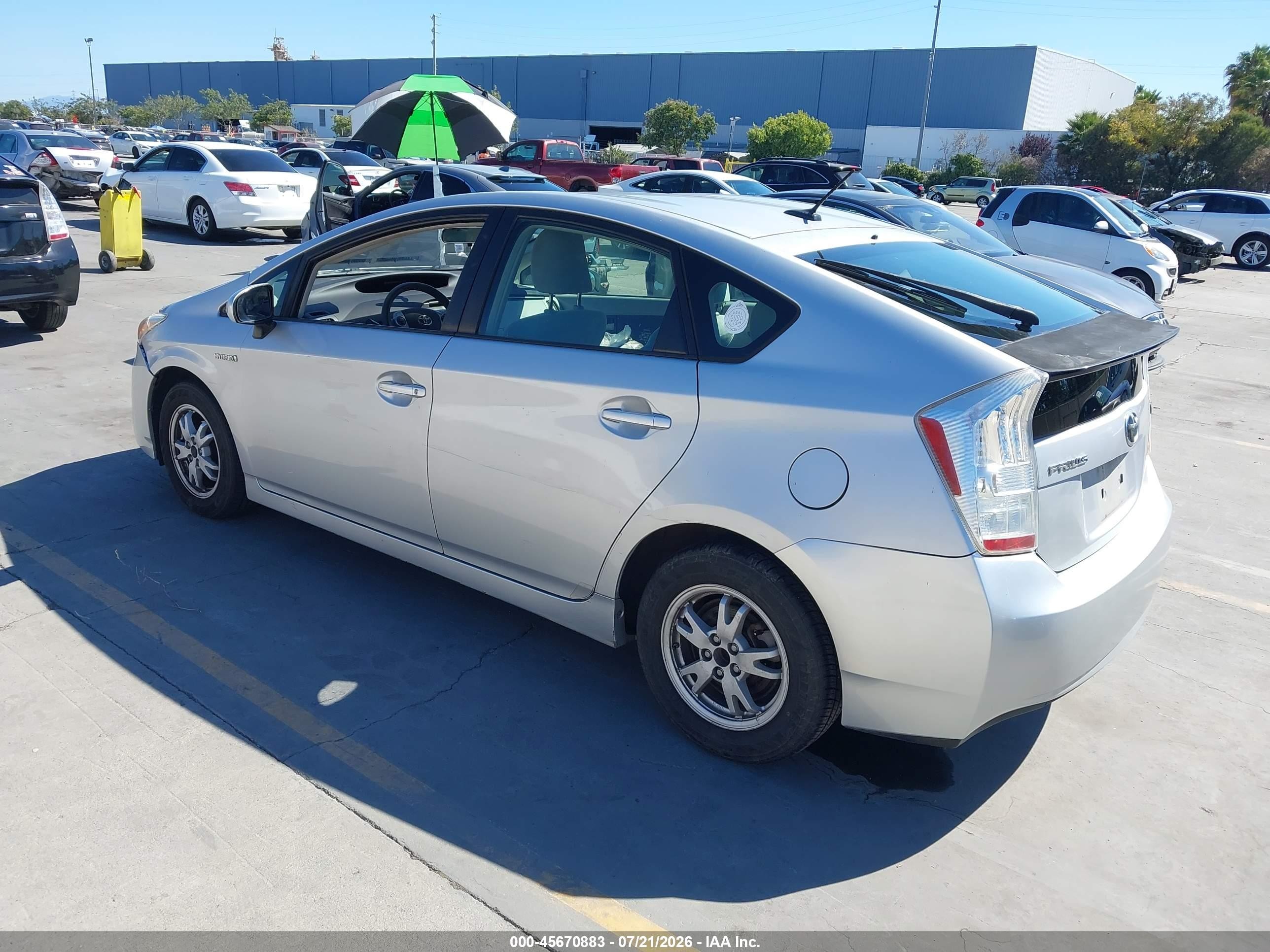 2010 Toyota Prius Ii Silver vin: JTDKN3DU9A0103024