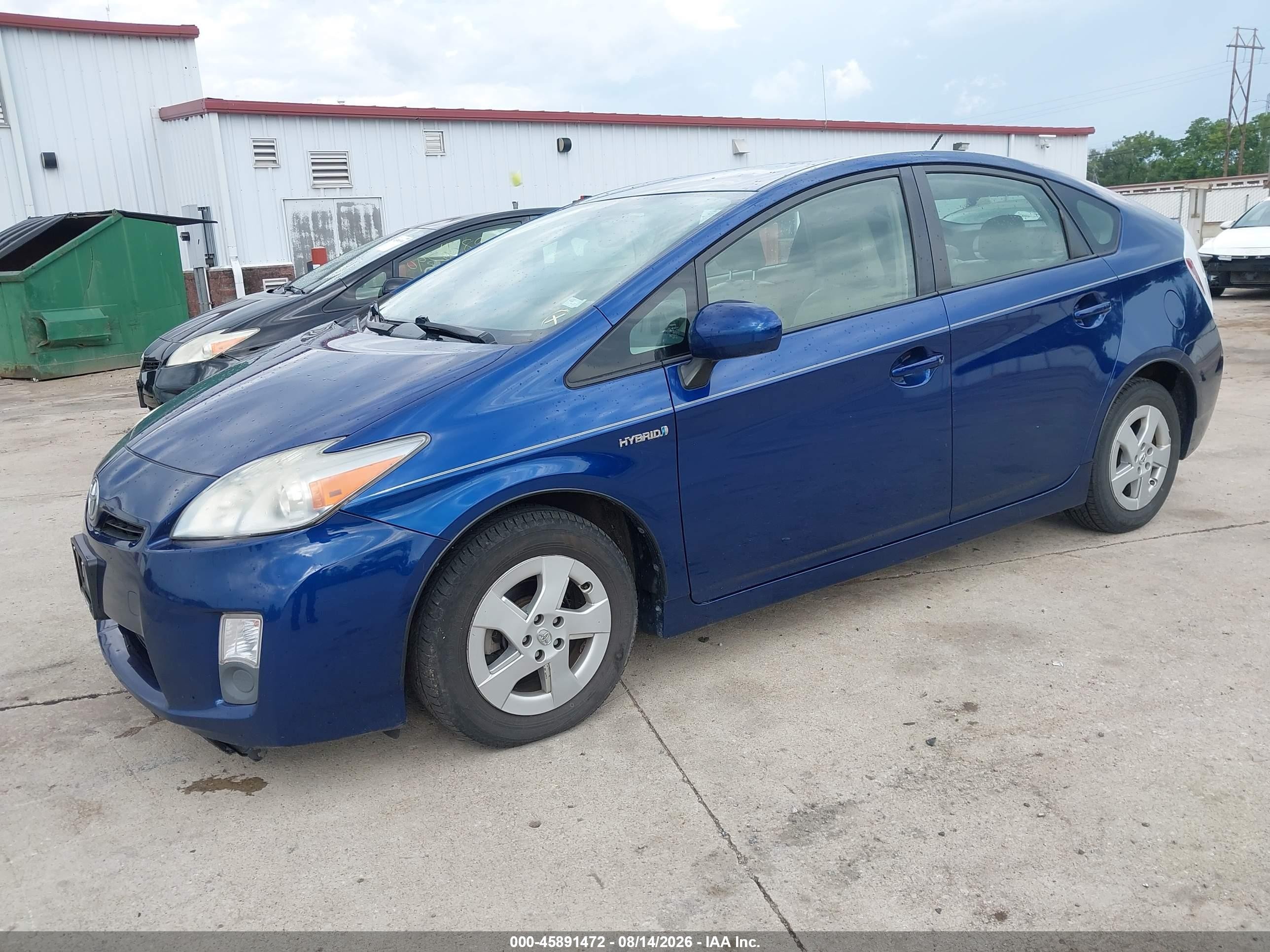 2010 Toyota Prius Ii Blue vin: JTDKN3DU9A0103041