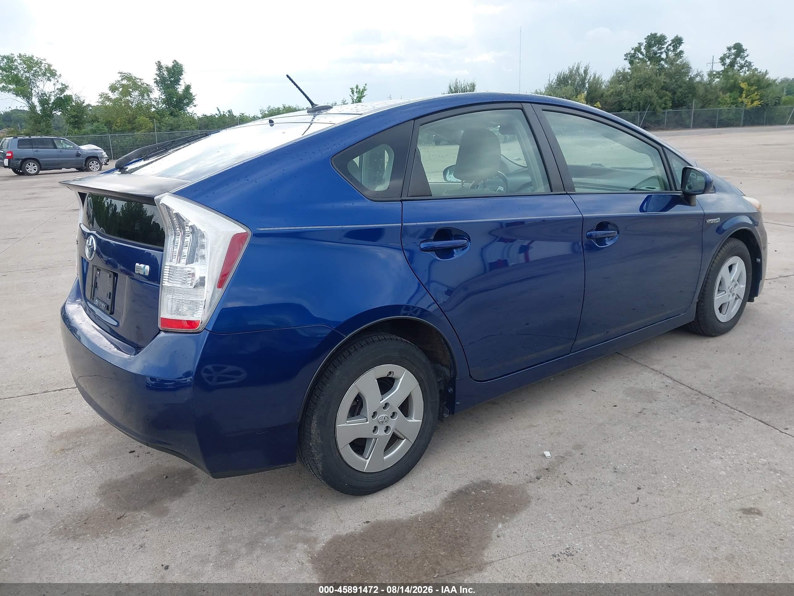 2010 Toyota Prius Ii Blue vin: JTDKN3DU9A0103041