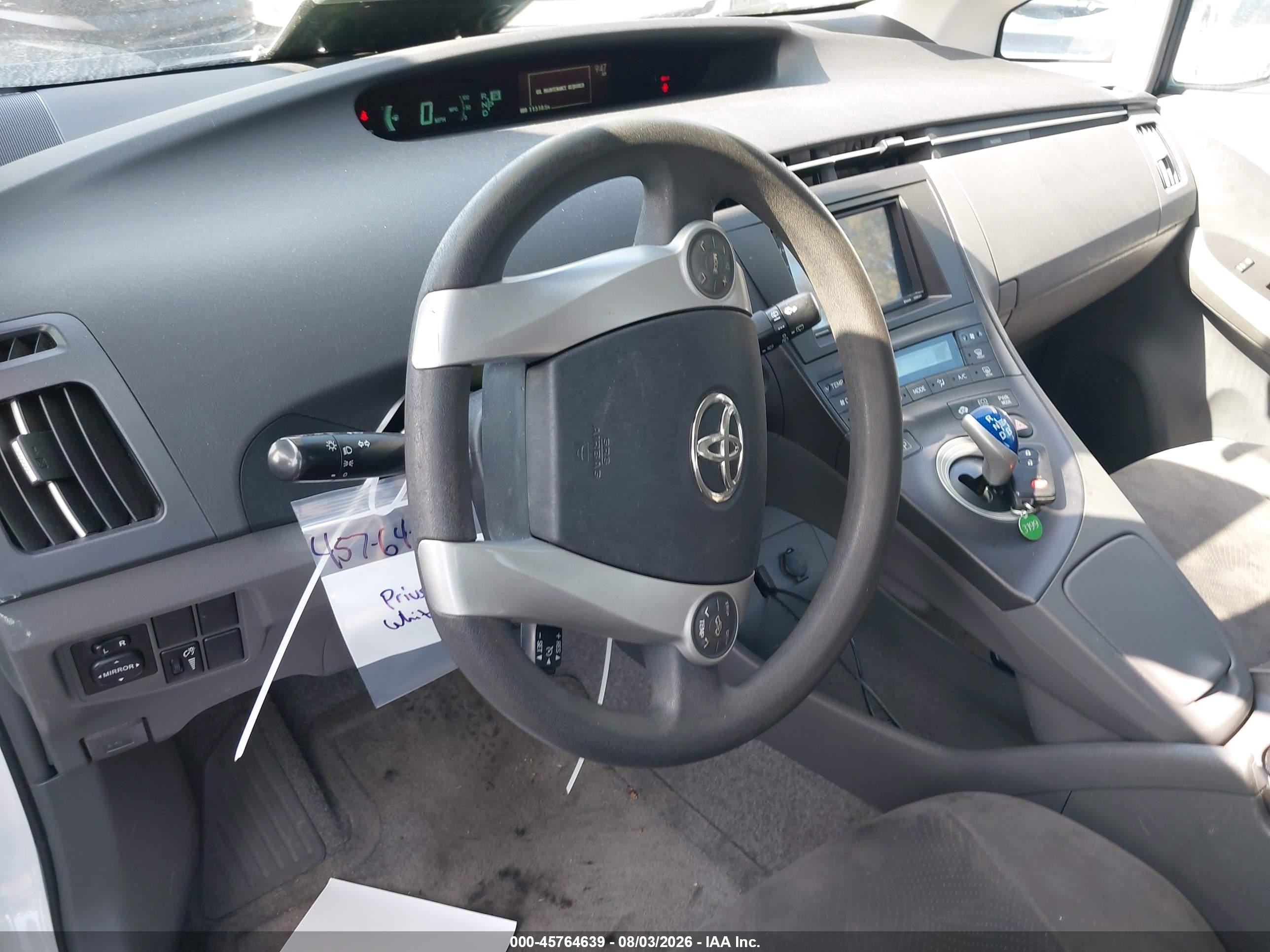 2010 Toyota Prius Ii White vin: JTDKN3DU9A0112502