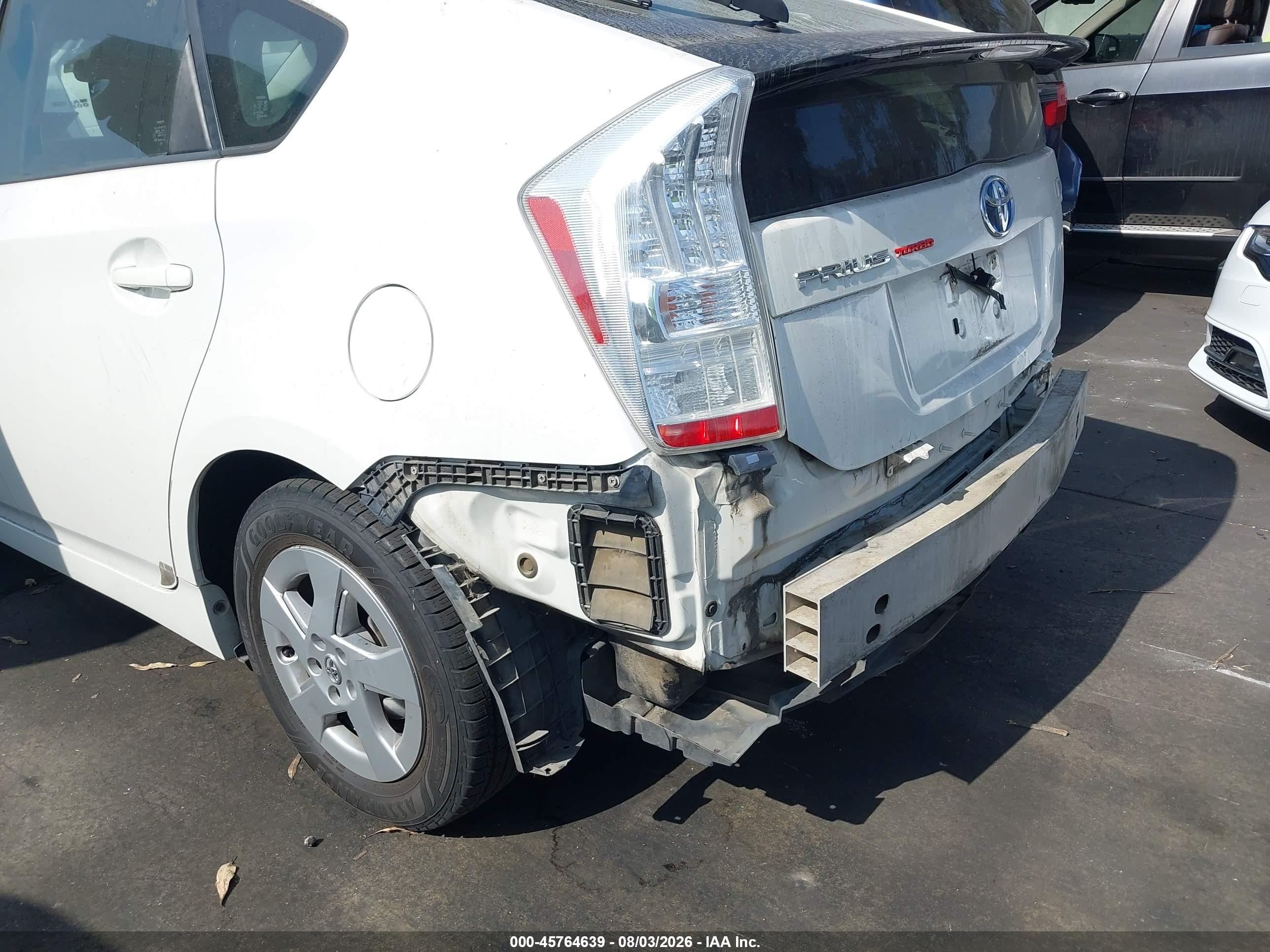 2010 Toyota Prius Ii White vin: JTDKN3DU9A0112502