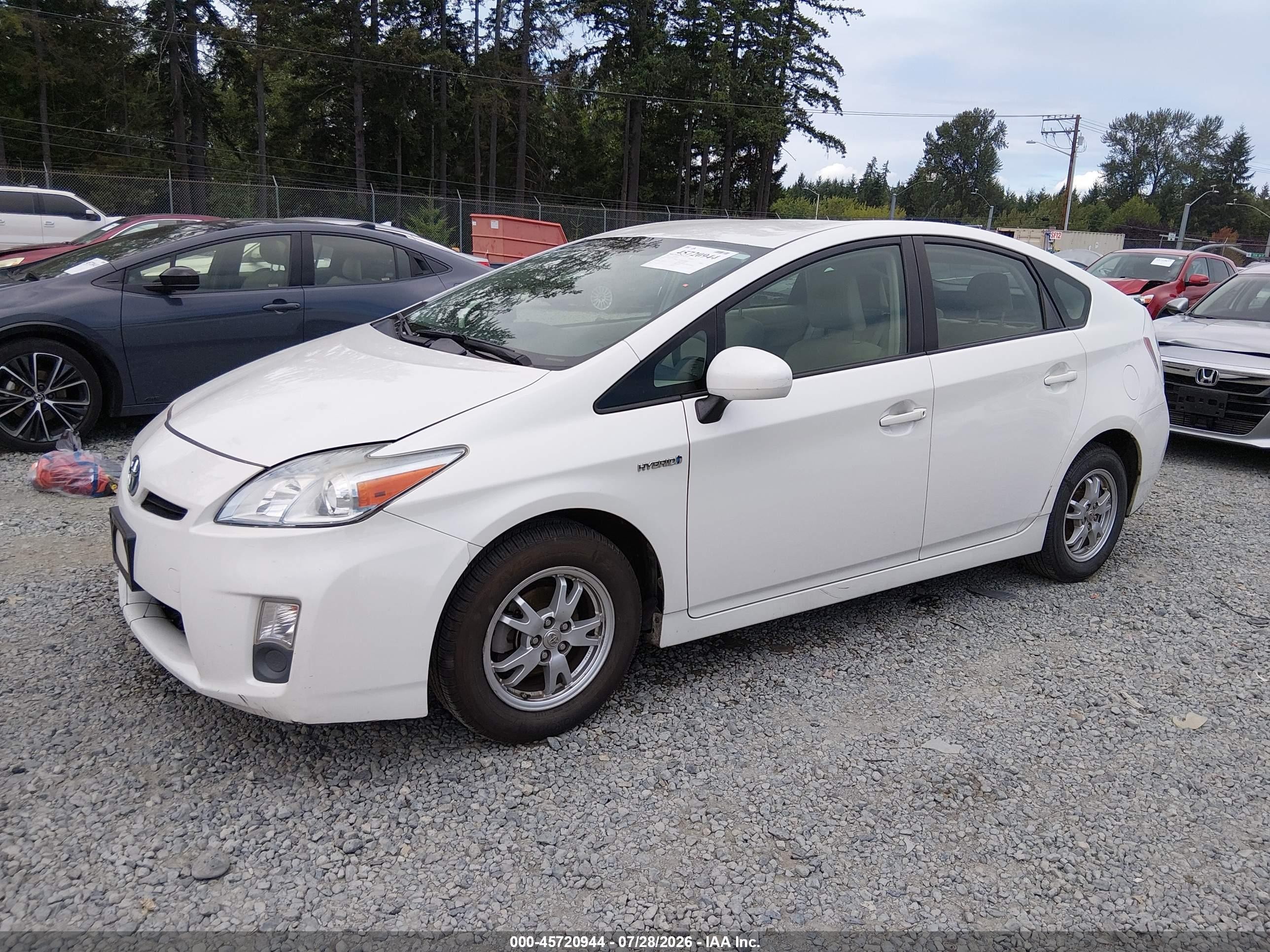 2010 Toyota Prius Ii Белый vin: JTDKN3DU9A0169332