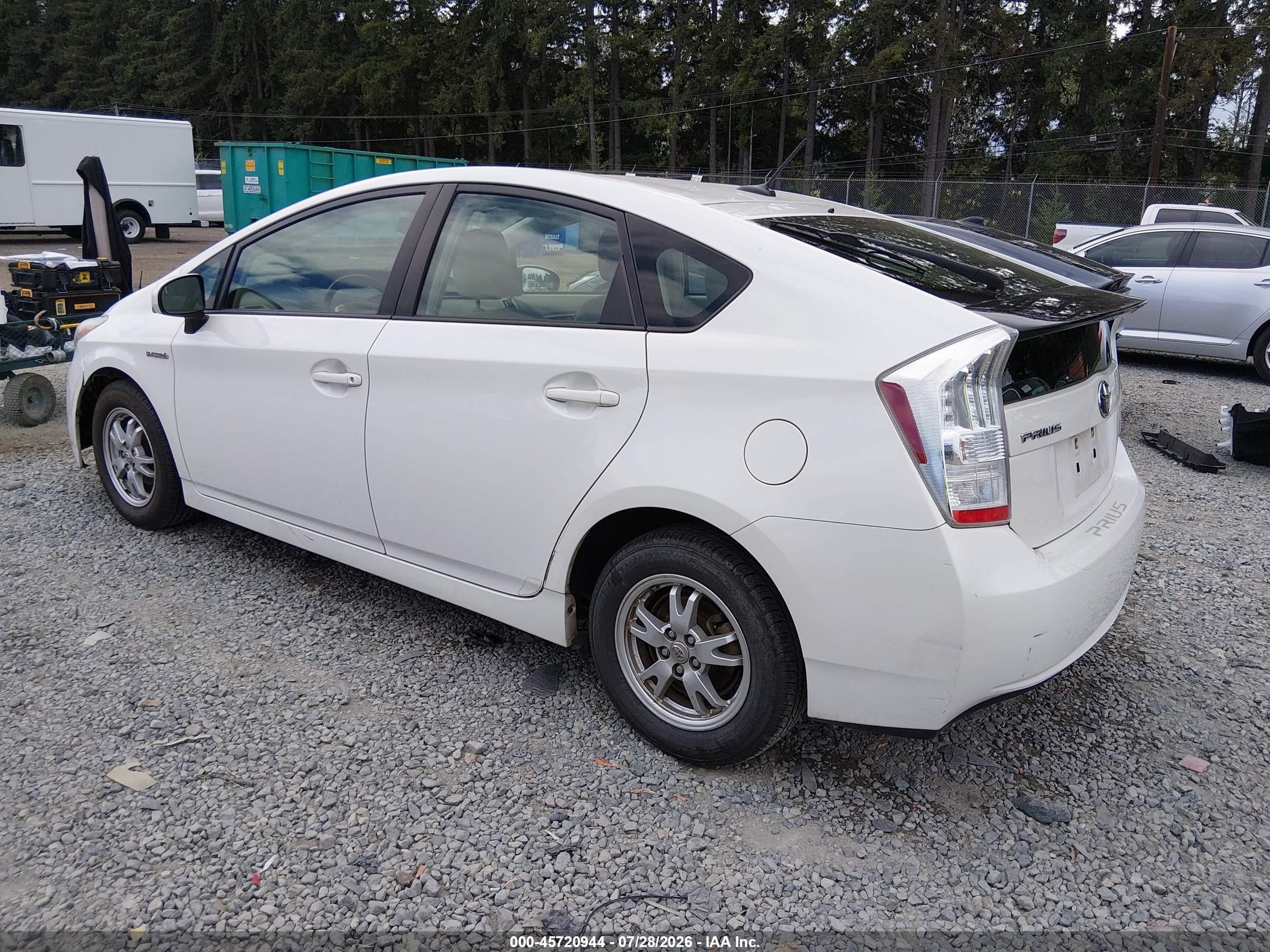 2010 Toyota Prius Ii Белый vin: JTDKN3DU9A0169332
