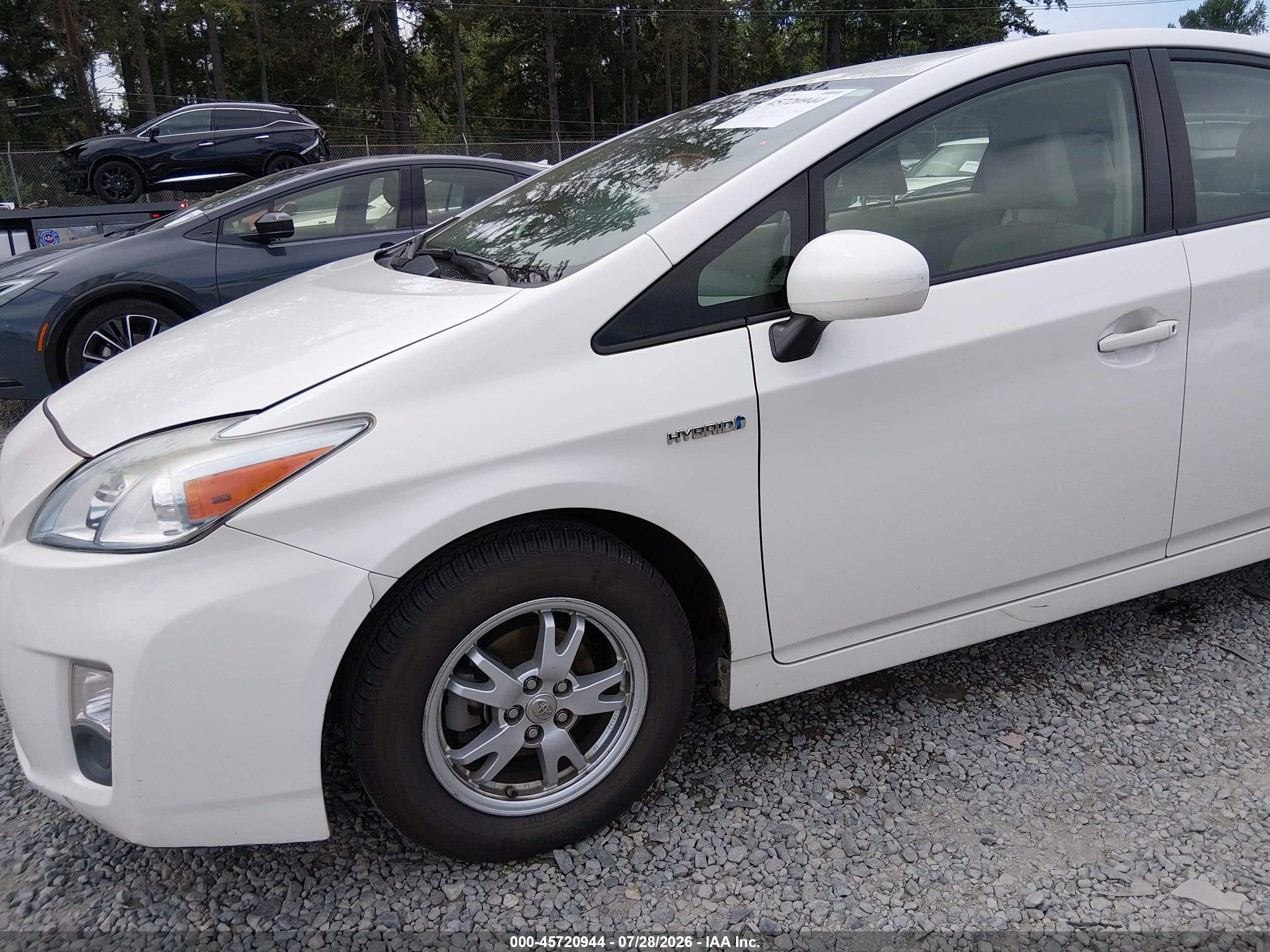 2010 Toyota Prius Ii Белый vin: JTDKN3DU9A0169332