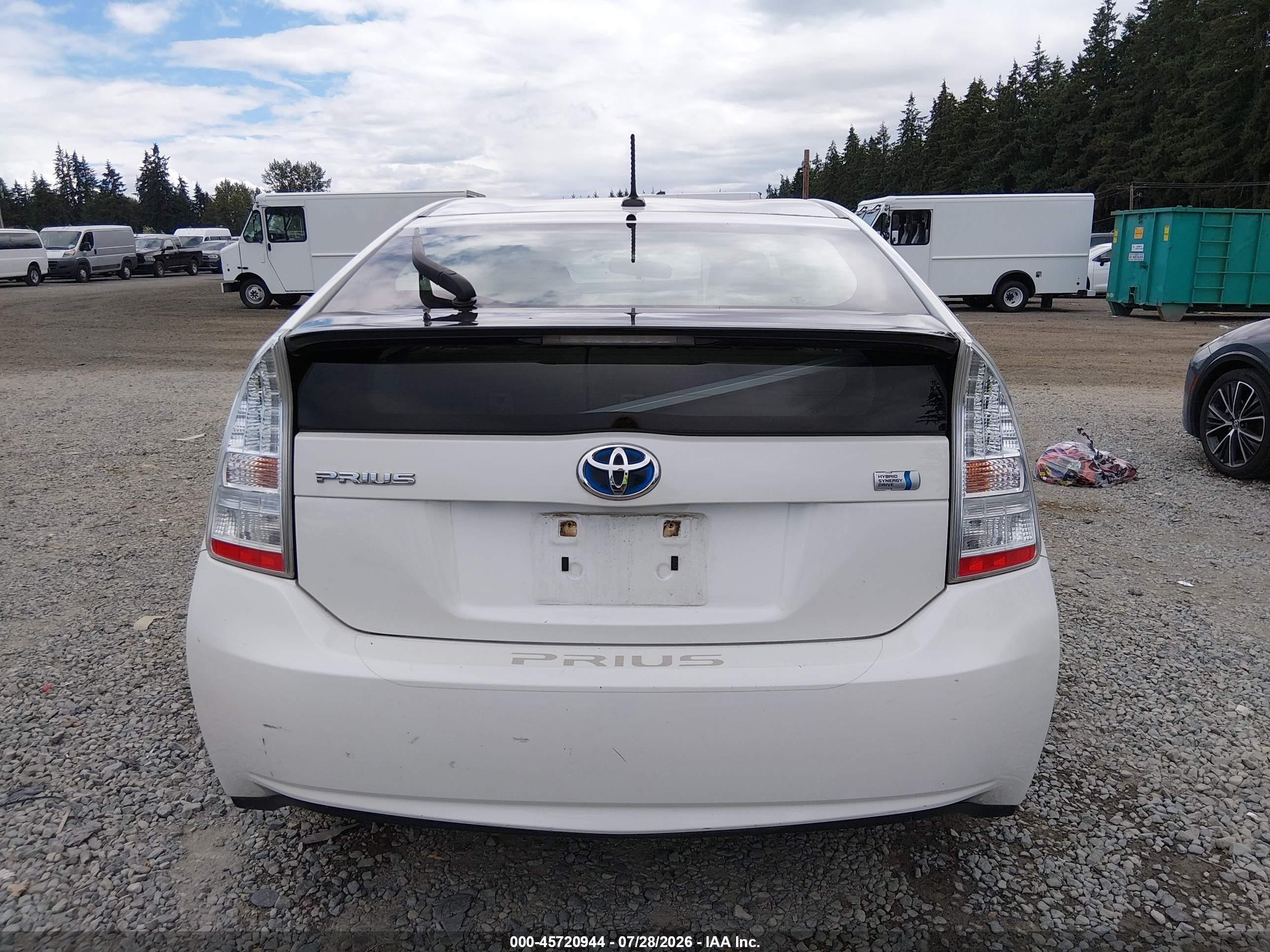2010 Toyota Prius Ii Белый vin: JTDKN3DU9A0169332