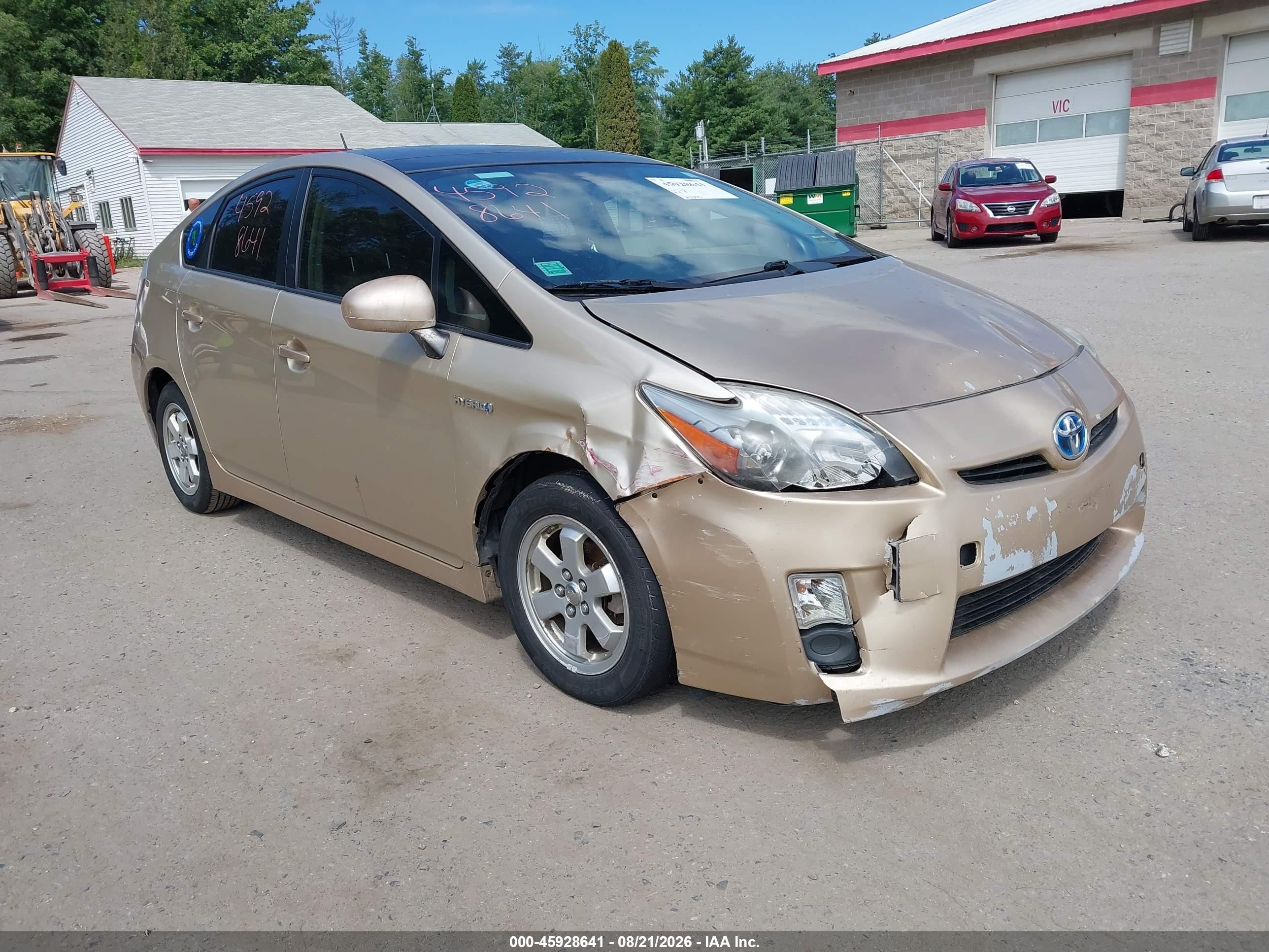 2010 Toyota Prius Iv Gold vin: JTDKN3DU9A0230470
