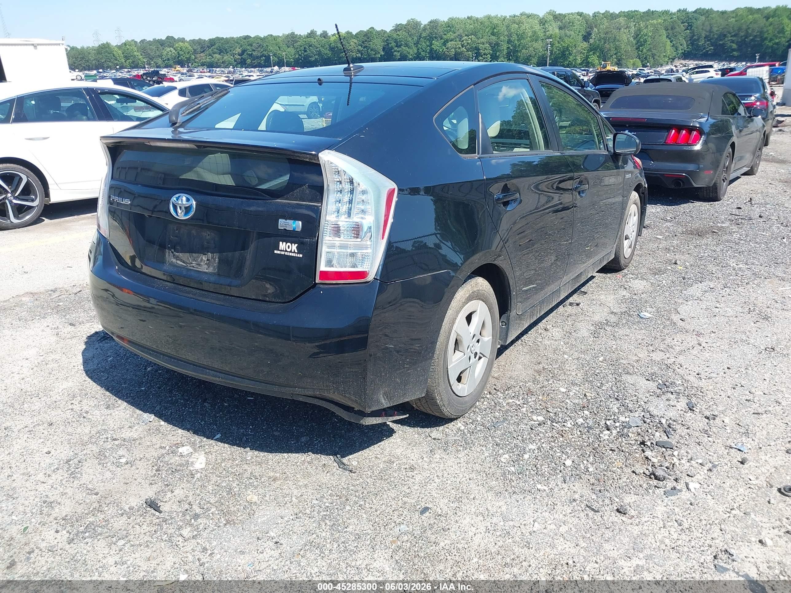 2011 Toyota Prius Four Black vin: JTDKN3DU9B0251109
