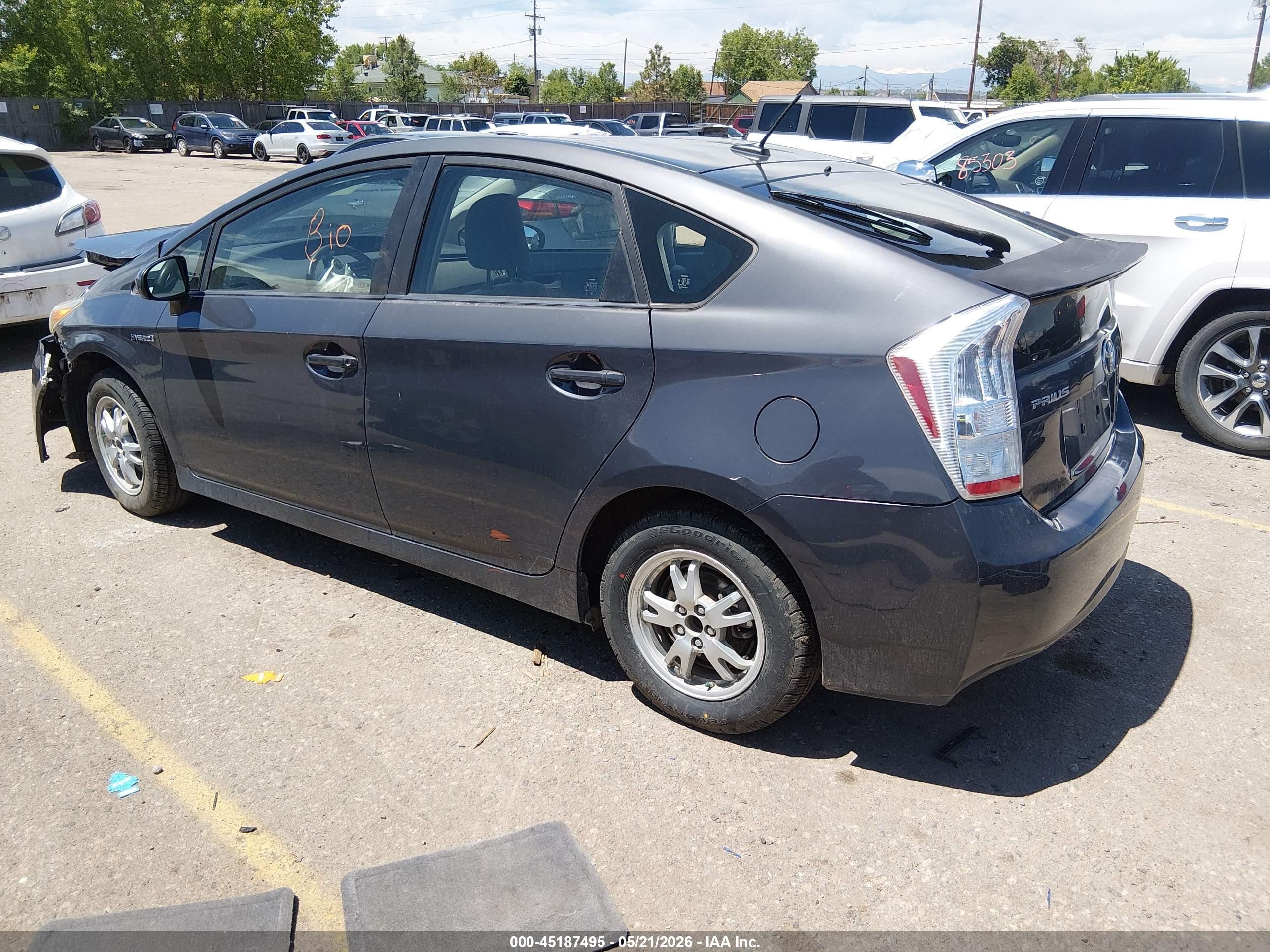2011 Toyota Prius Two Gray vin: JTDKN3DU9B0267374