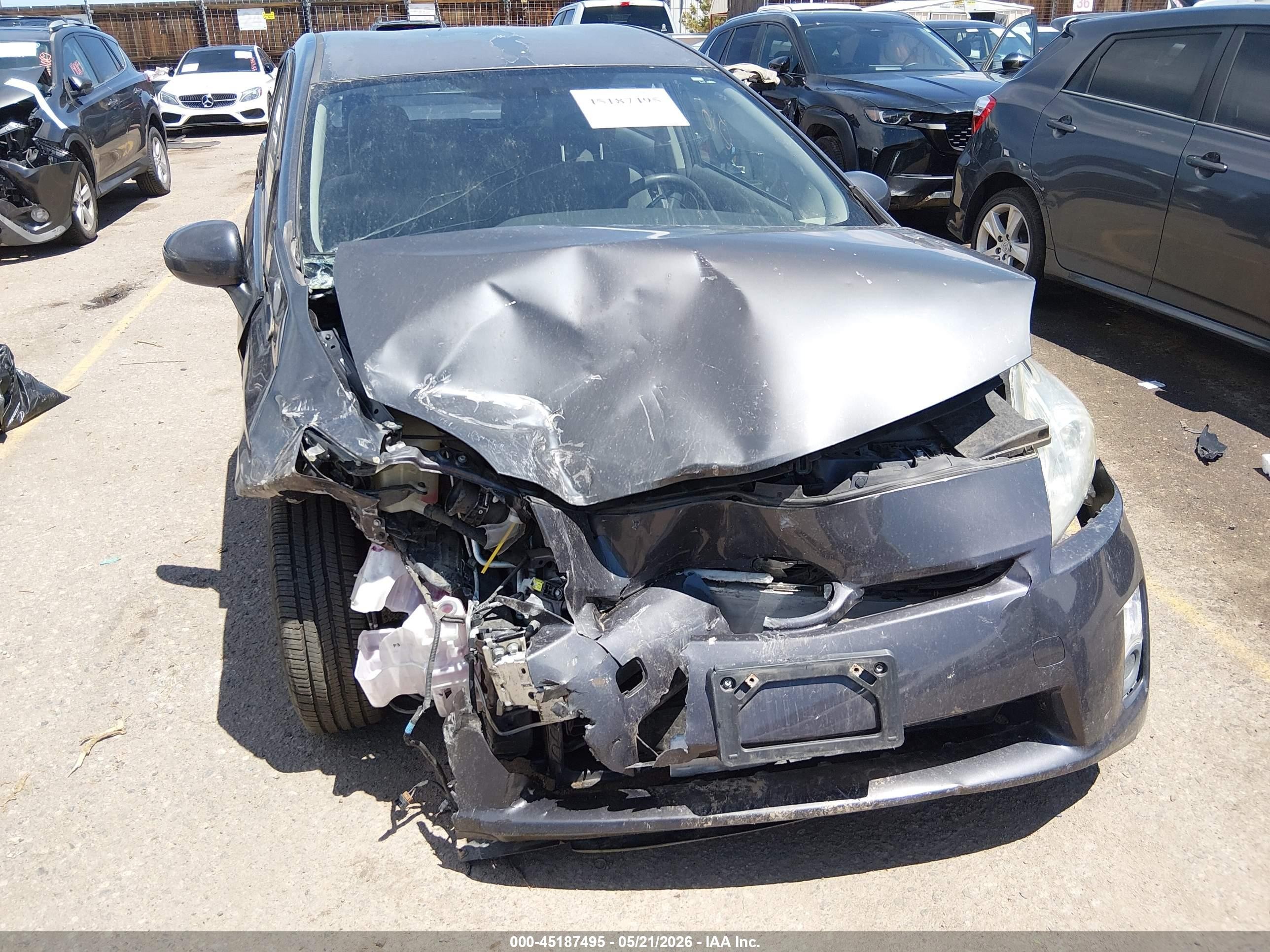 2011 Toyota Prius Two Gray vin: JTDKN3DU9B0267374