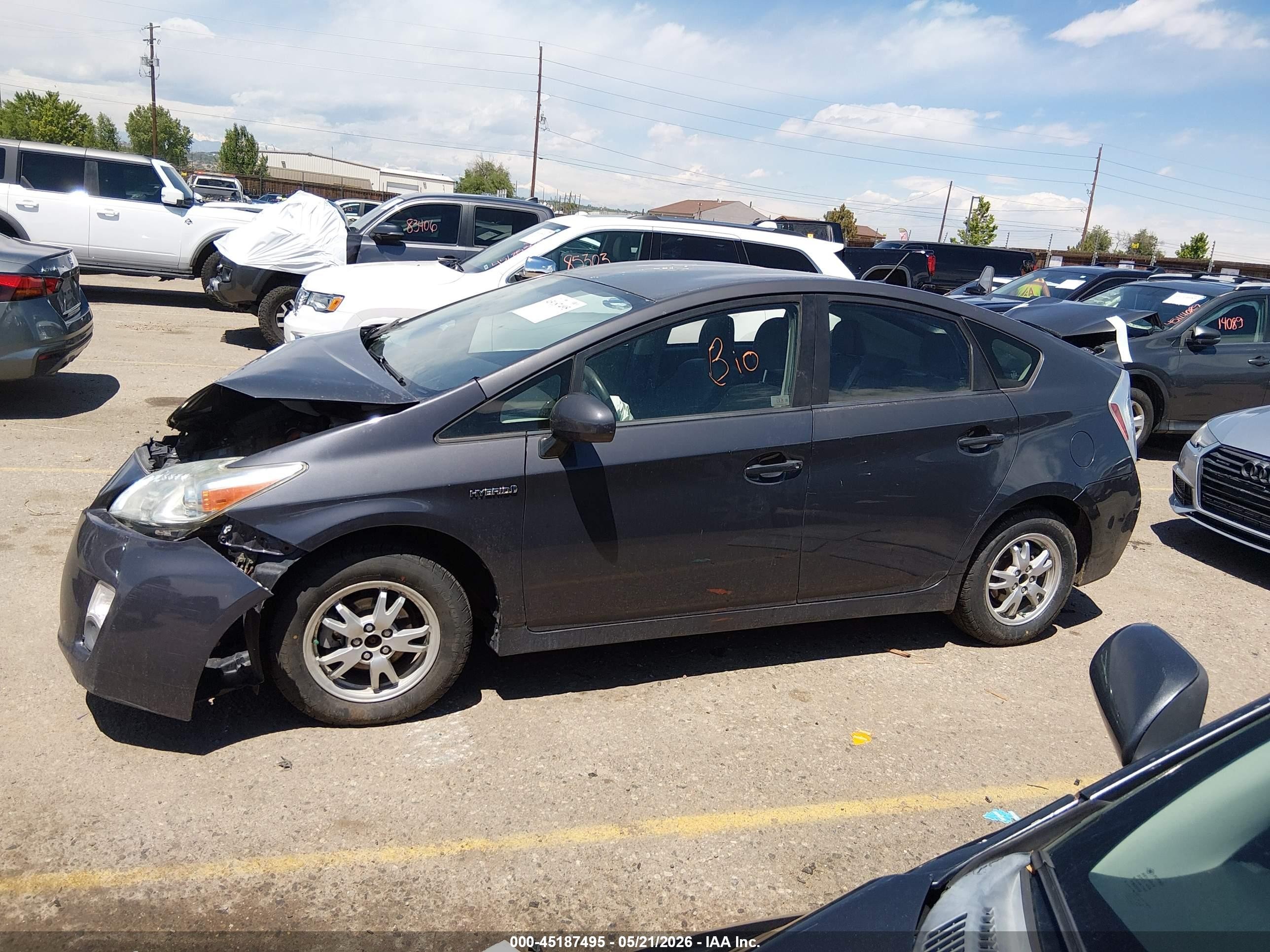 2011 Toyota Prius Two Gray vin: JTDKN3DU9B0267374