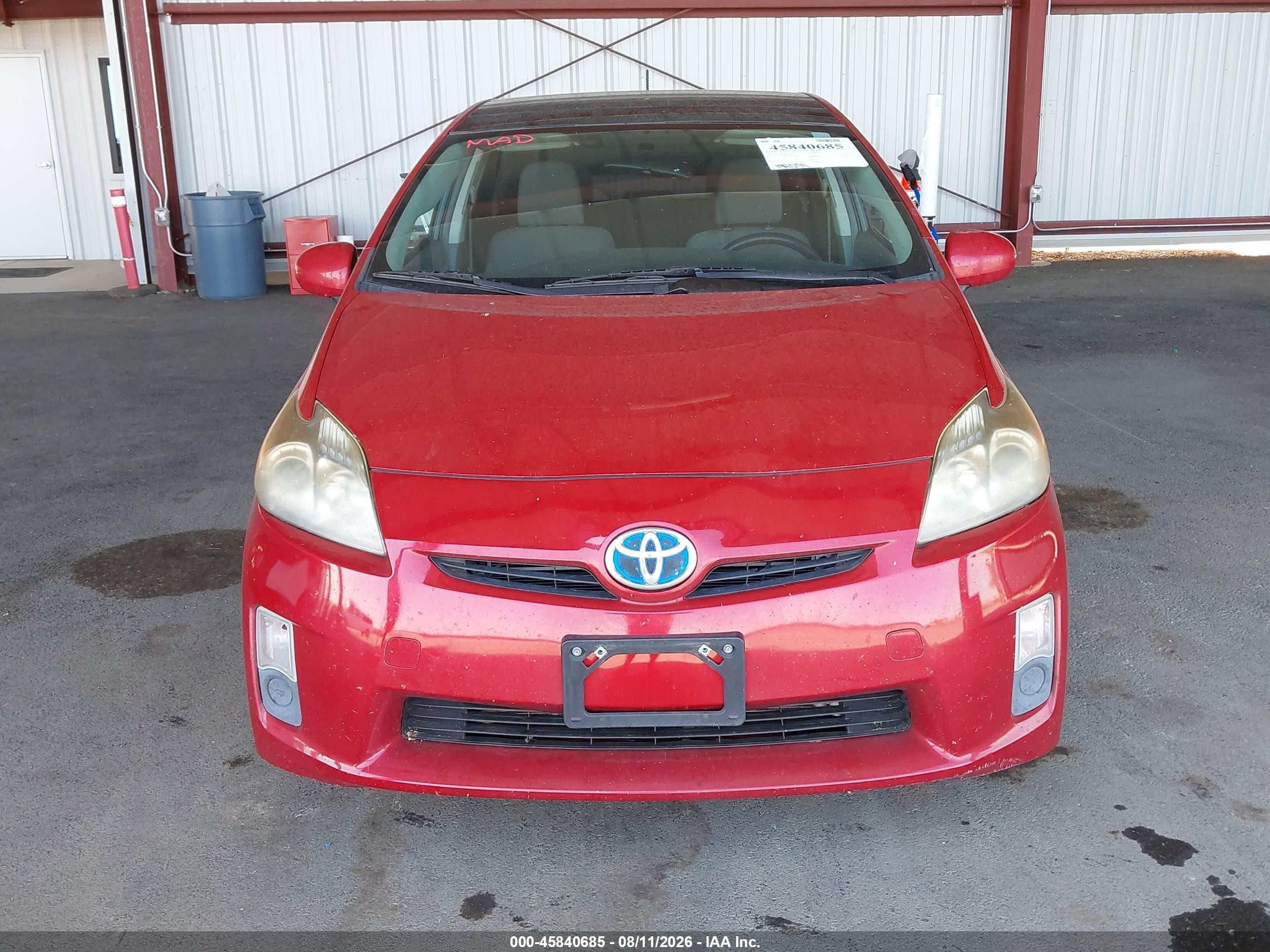 2011 Toyota Prius Three Red vin: JTDKN3DU9B0310675