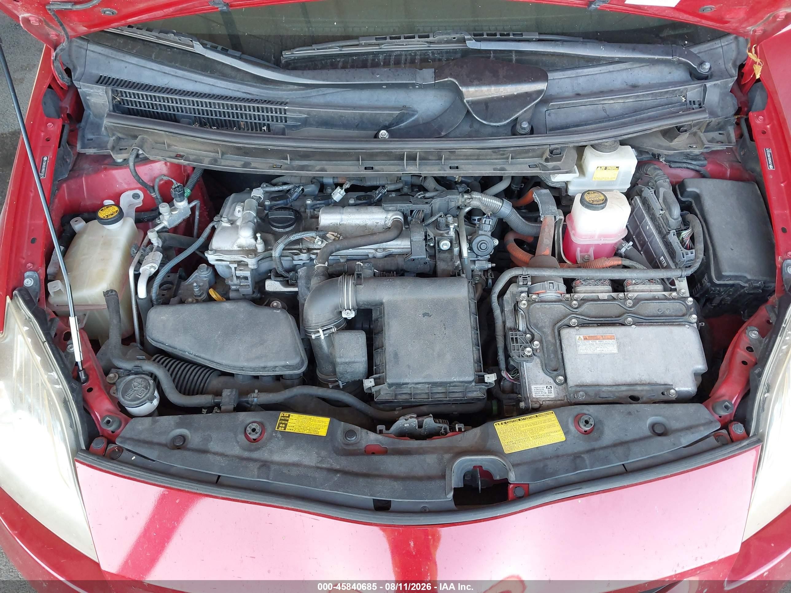 2011 Toyota Prius Three Red vin: JTDKN3DU9B0310675