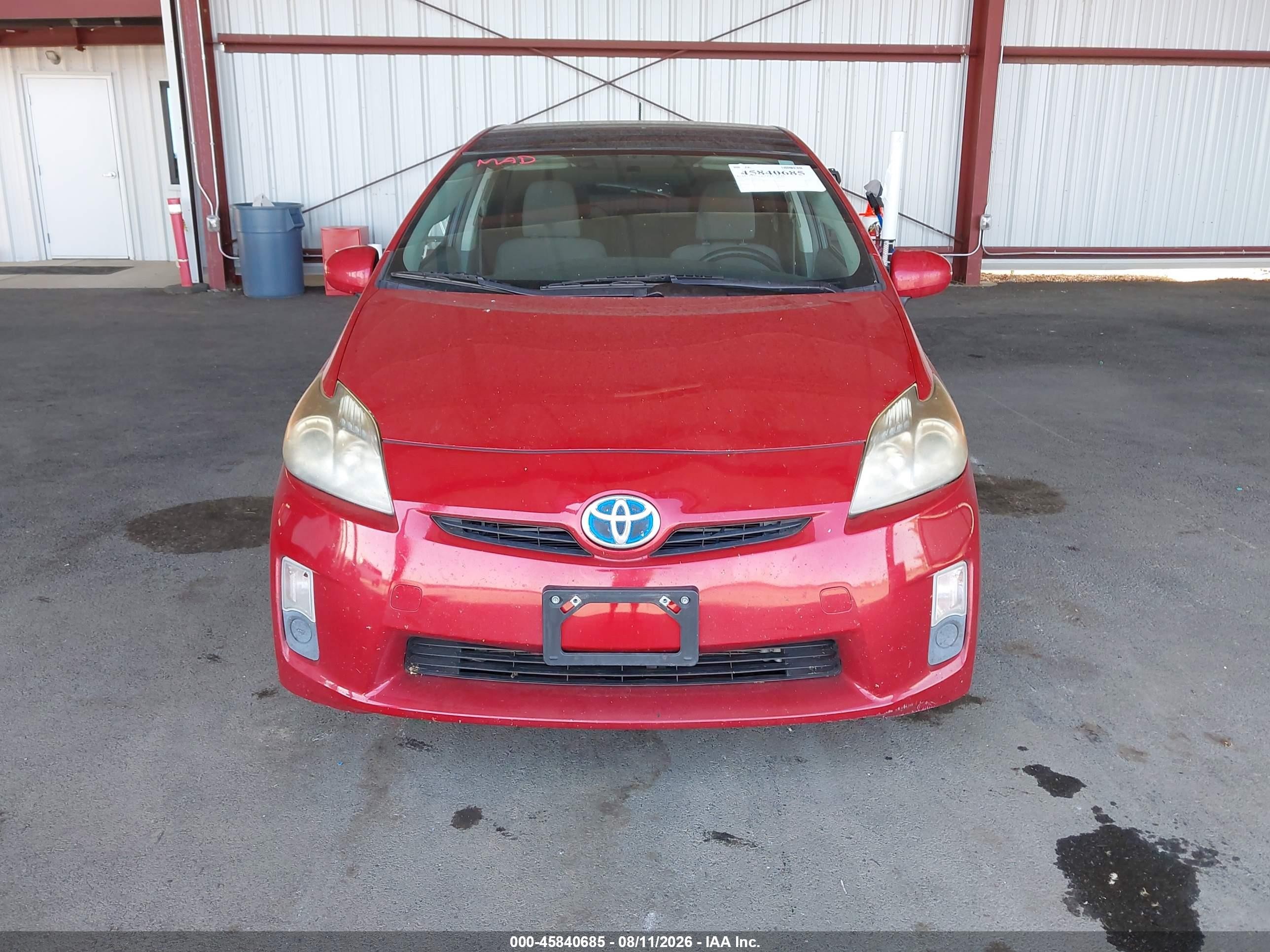 2011 Toyota Prius Three Red vin: JTDKN3DU9B0310675