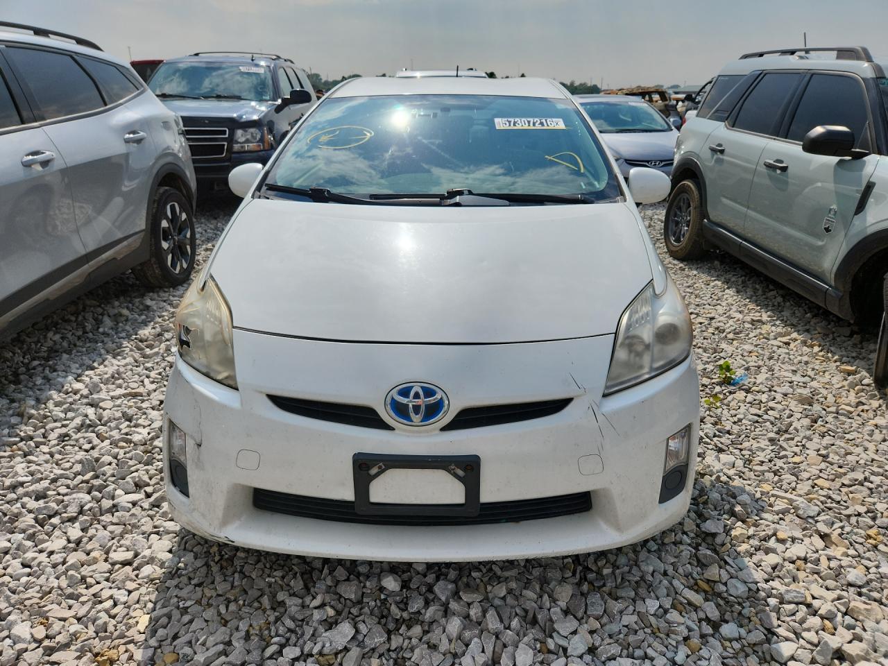2011 Toyota Prius Two White vin: JTDKN3DU9B0328402 Damage: Left Head Lamp, Faded, Repair Required