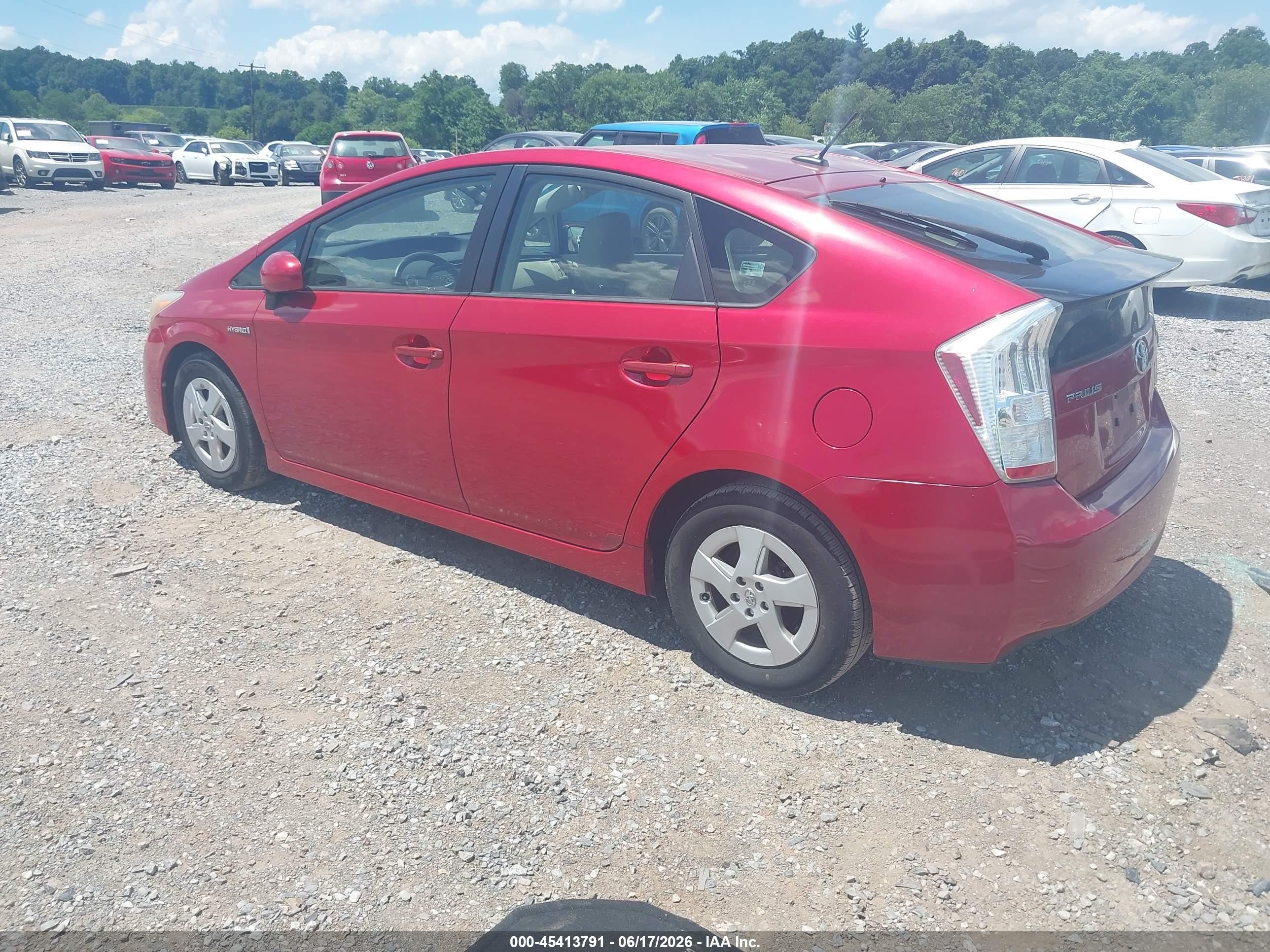2011 Toyota Prius Two Red vin: JTDKN3DU9B1473319