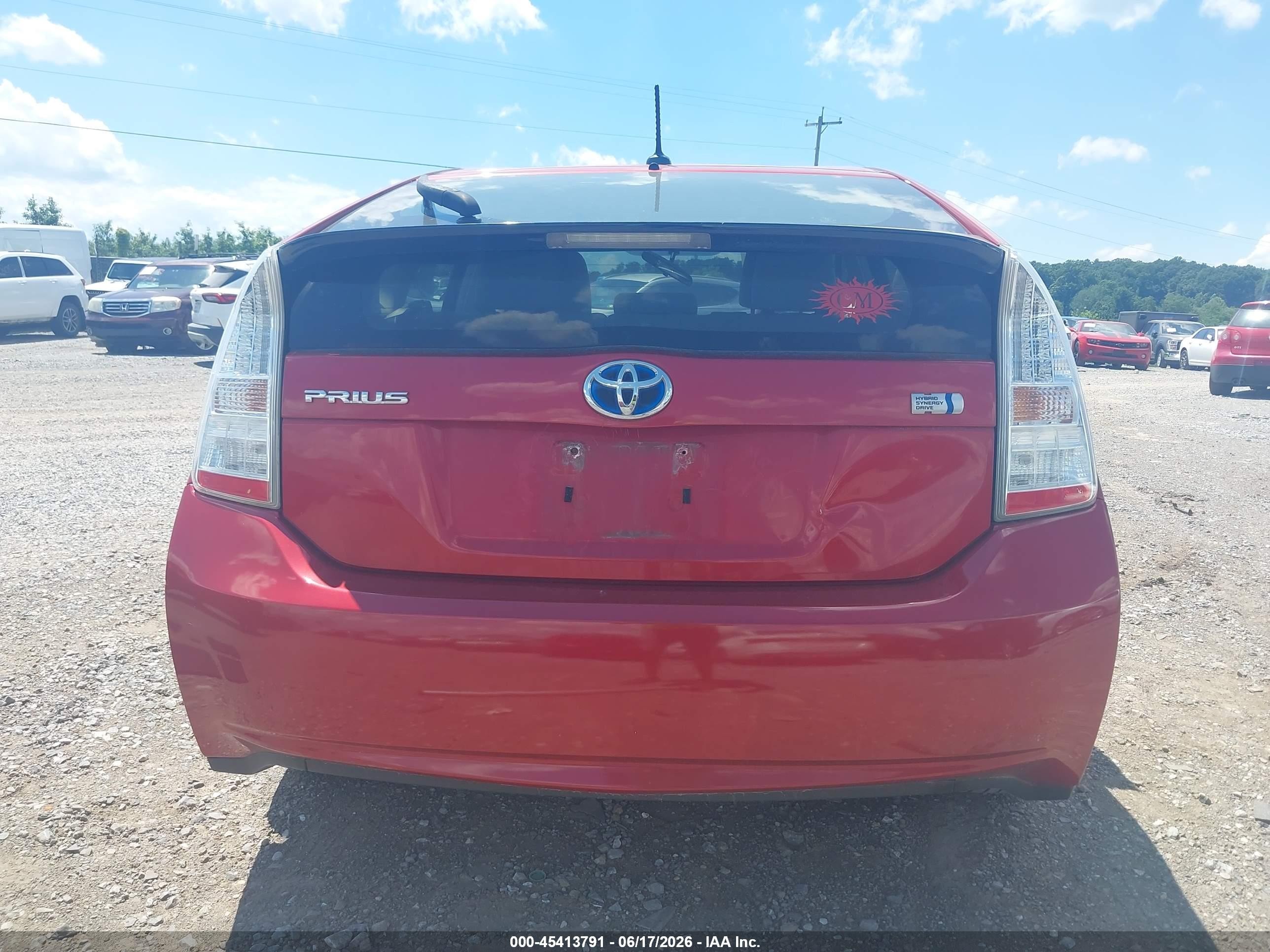 2011 Toyota Prius Two Red vin: JTDKN3DU9B1473319