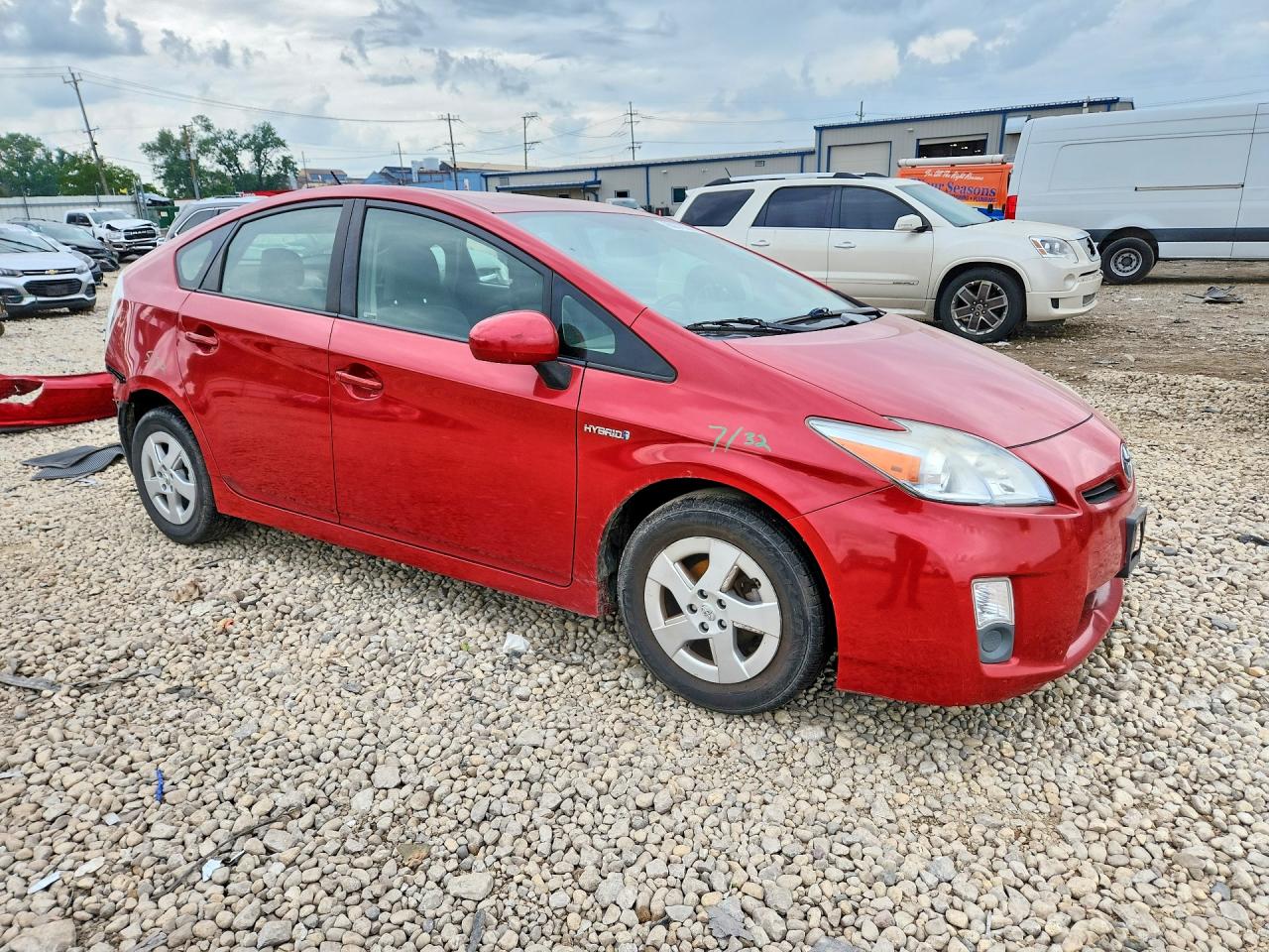 2011 Toyota Prius Two Red vin: JTDKN3DU9B5251145