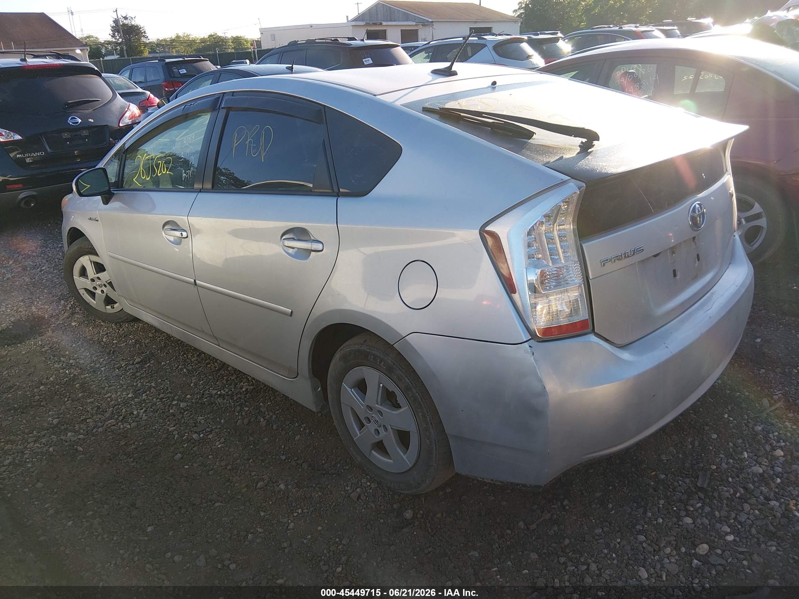 2011 Toyota Prius Two Gray vin: JTDKN3DU9B5325485