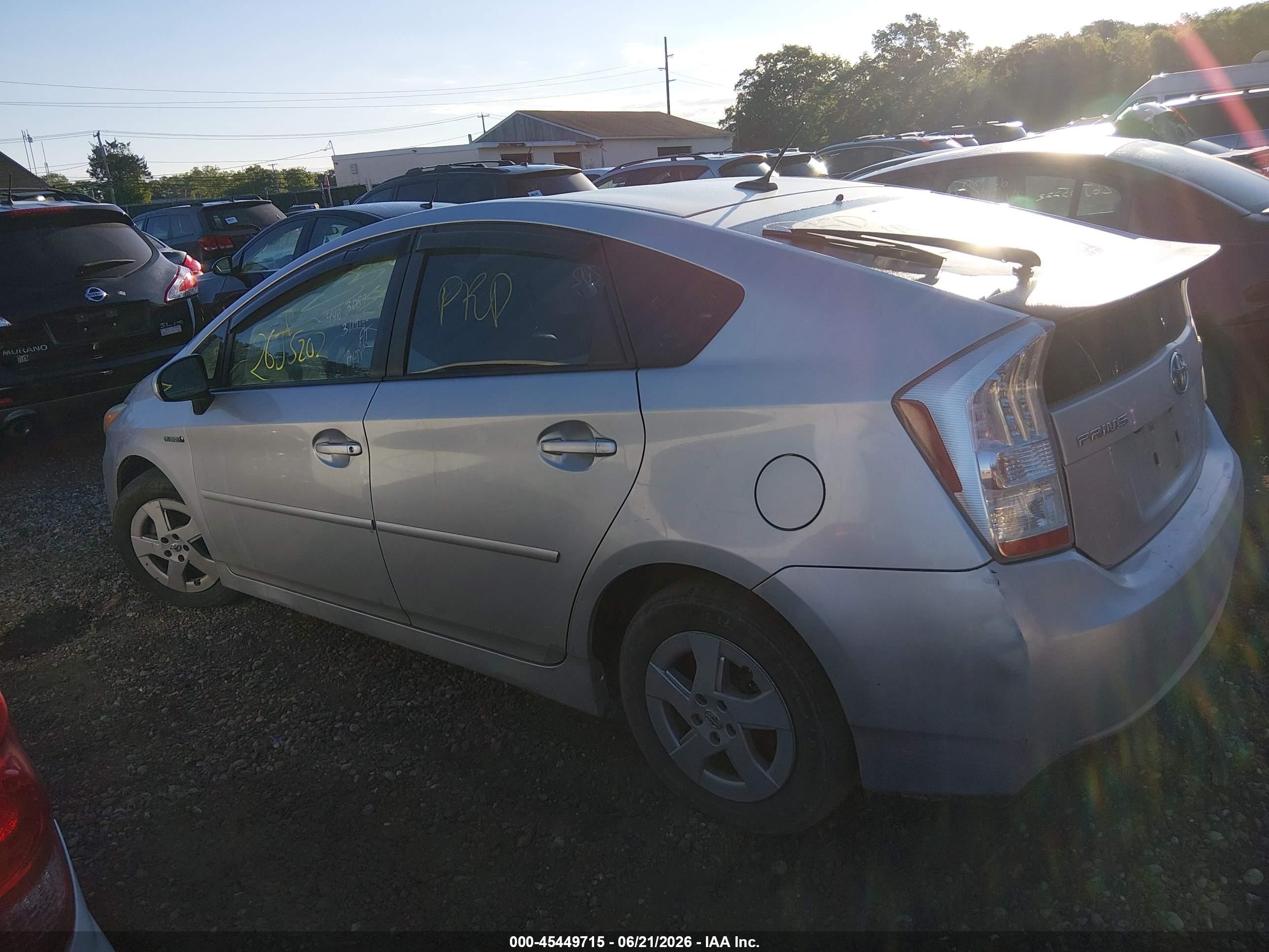 2011 Toyota Prius Two Gray vin: JTDKN3DU9B5325485