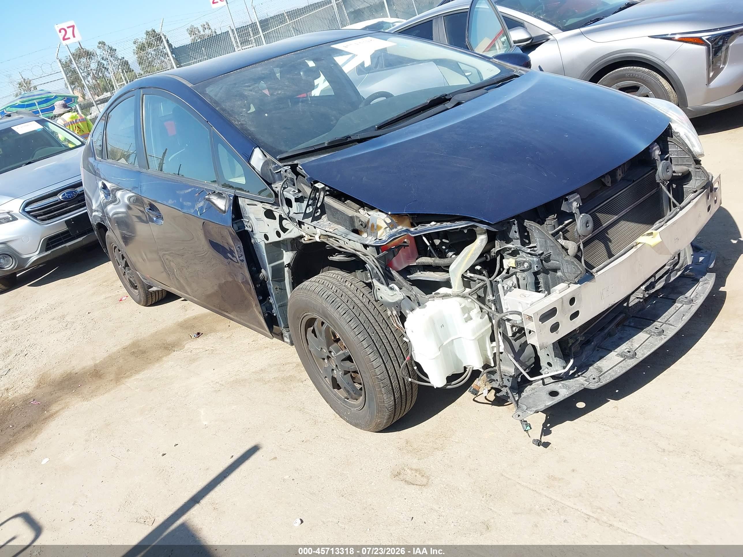 2012 Toyota Prius Two Blue vin: JTDKN3DU9C0333696