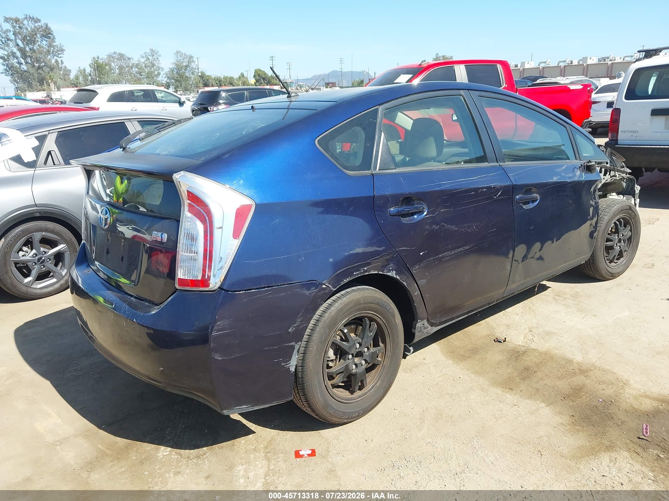 2012 Toyota Prius Two Blue vin: JTDKN3DU9C0333696