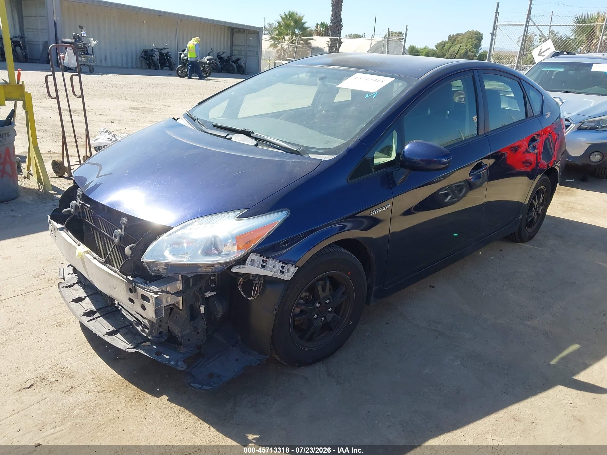 2012 Toyota Prius Two Blue vin: JTDKN3DU9C0333696