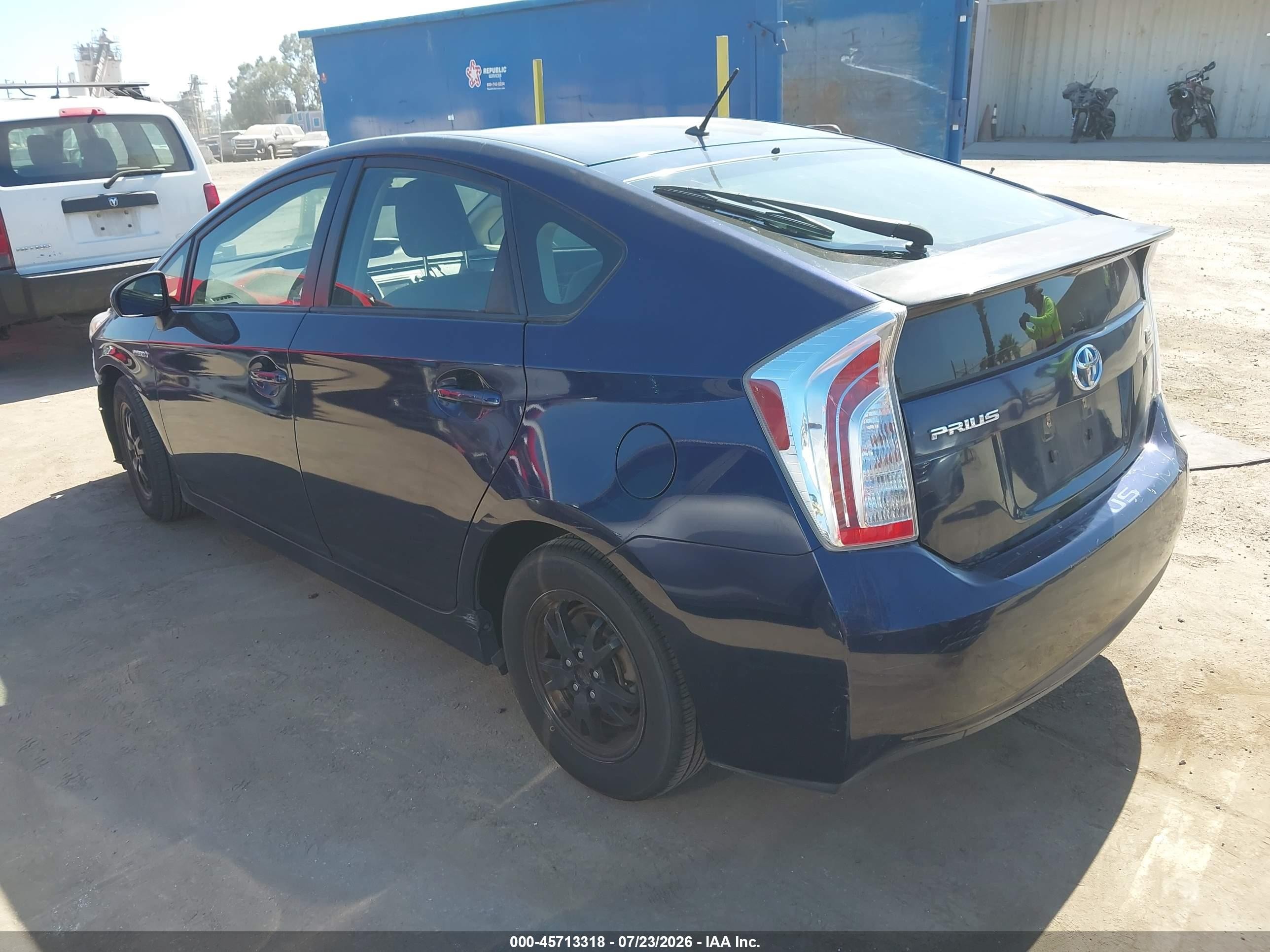 2012 Toyota Prius Two Blue vin: JTDKN3DU9C0333696