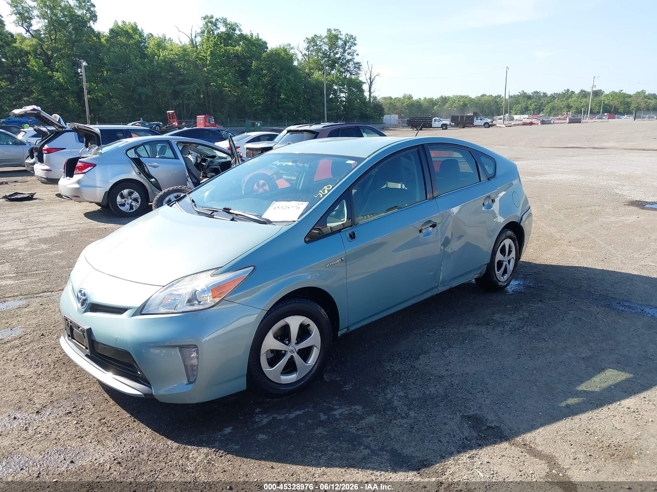 2012 Toyota Prius Three Blue vin: JTDKN3DU9C1491322