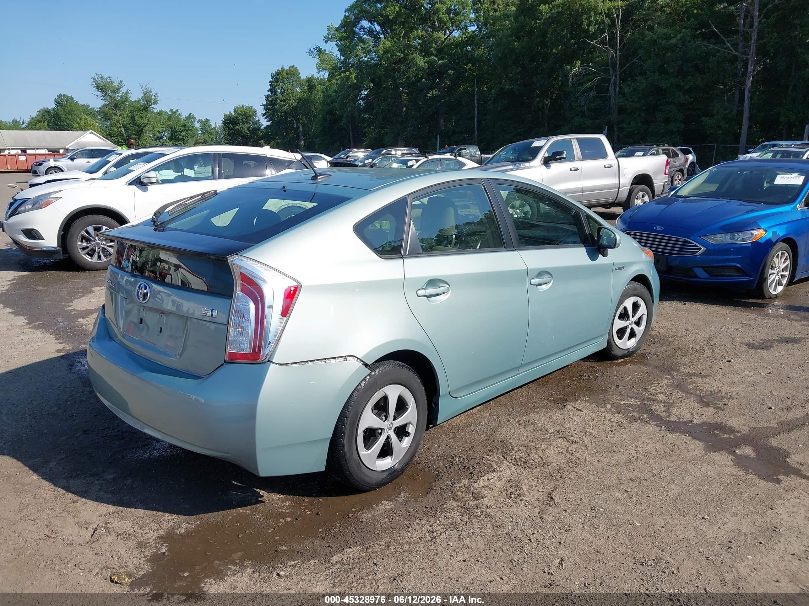 2012 Toyota Prius Three Blue vin: JTDKN3DU9C1491322