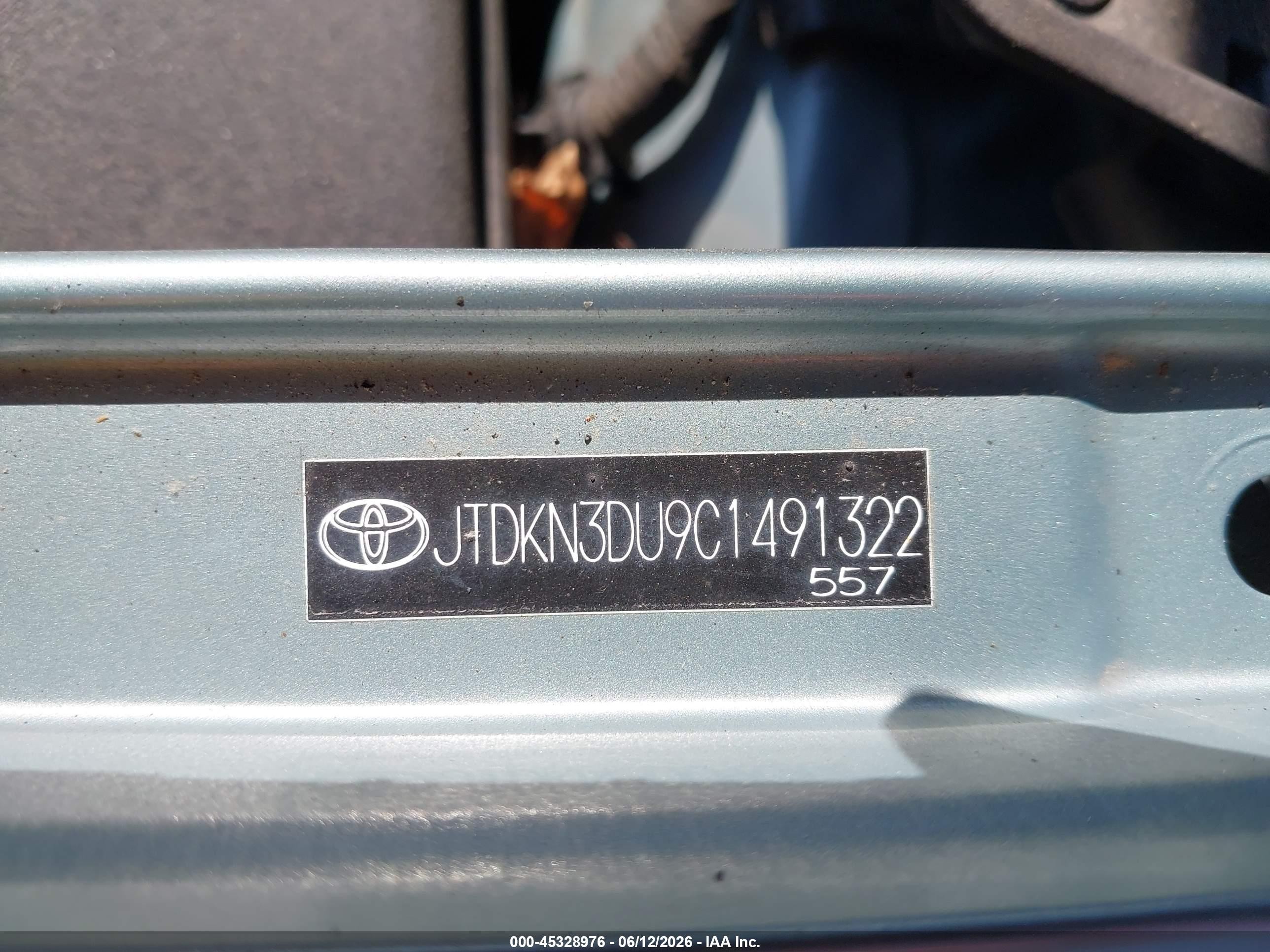 2012 Toyota Prius Three Blue vin: JTDKN3DU9C1491322