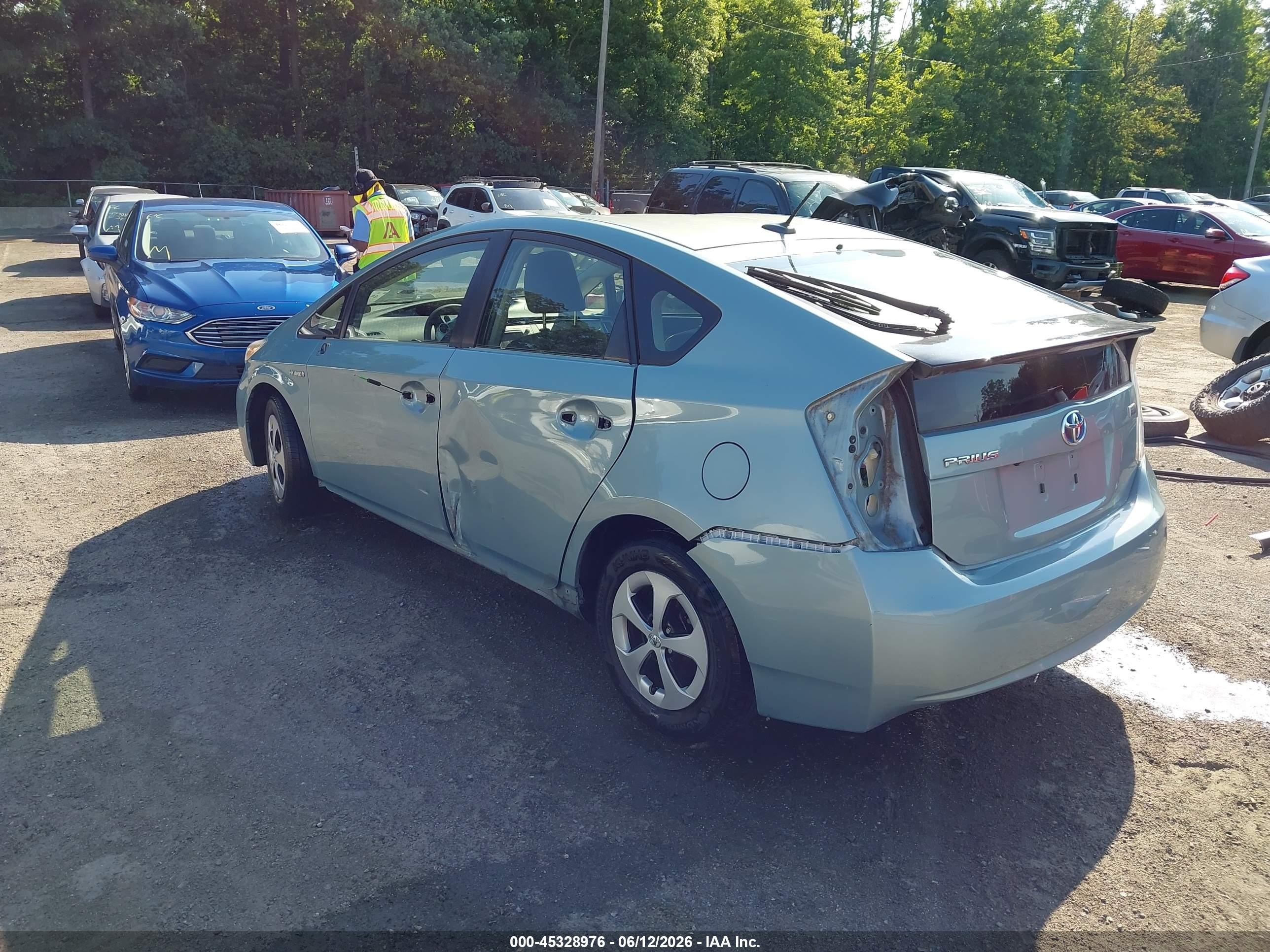2012 Toyota Prius Three Blue vin: JTDKN3DU9C1491322