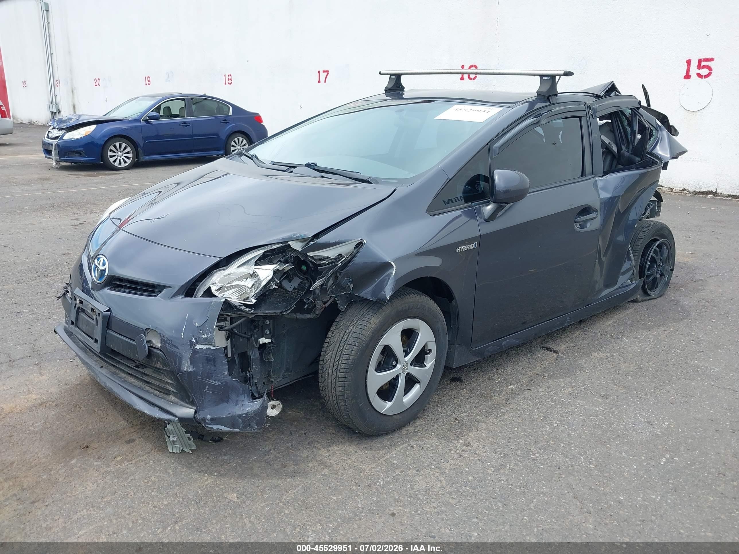 2012 Toyota Prius Two Серый vin: JTDKN3DU9C5383386