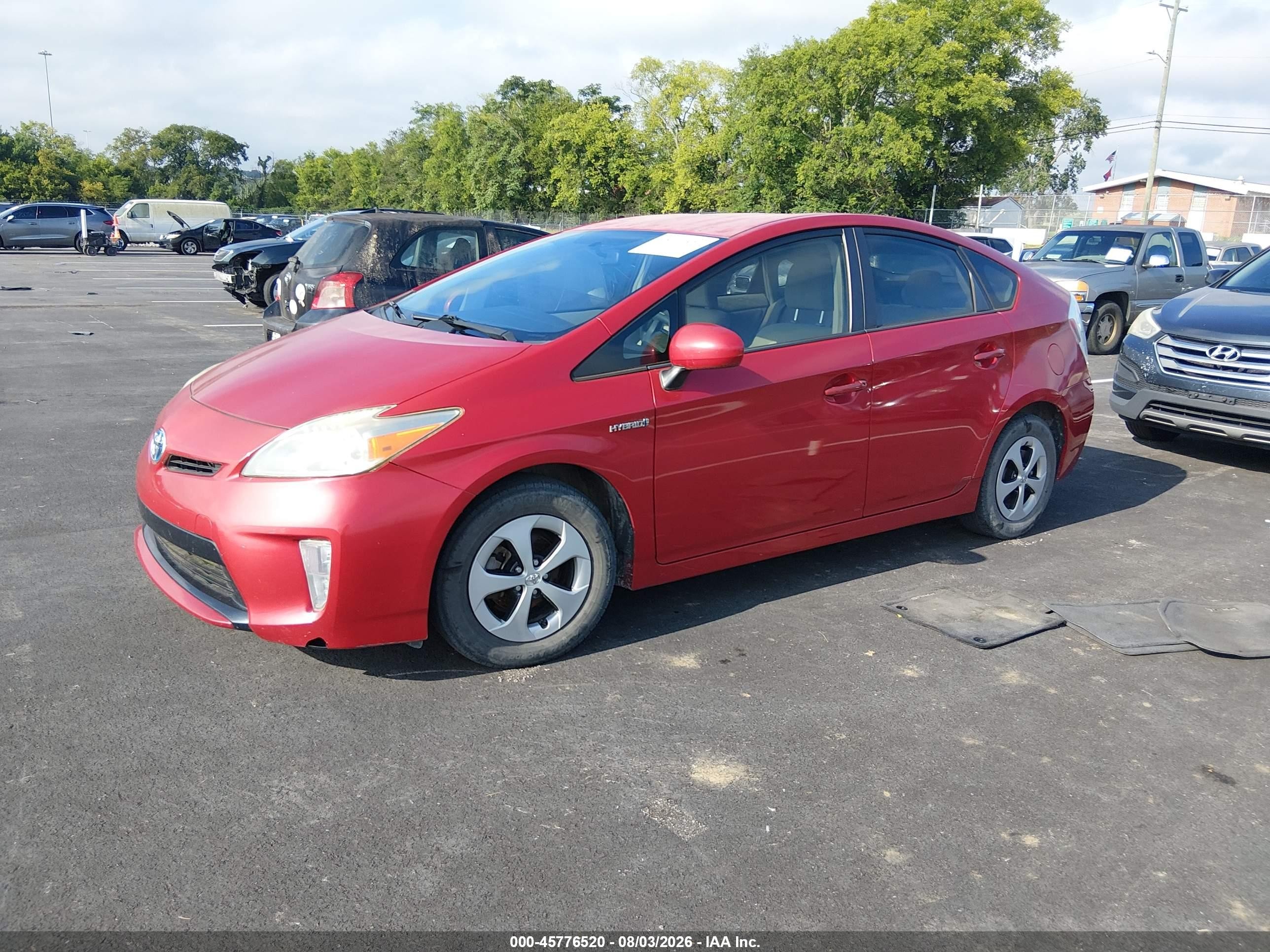 2012 Toyota Prius   Red vin: JTDKN3DU9C5453629