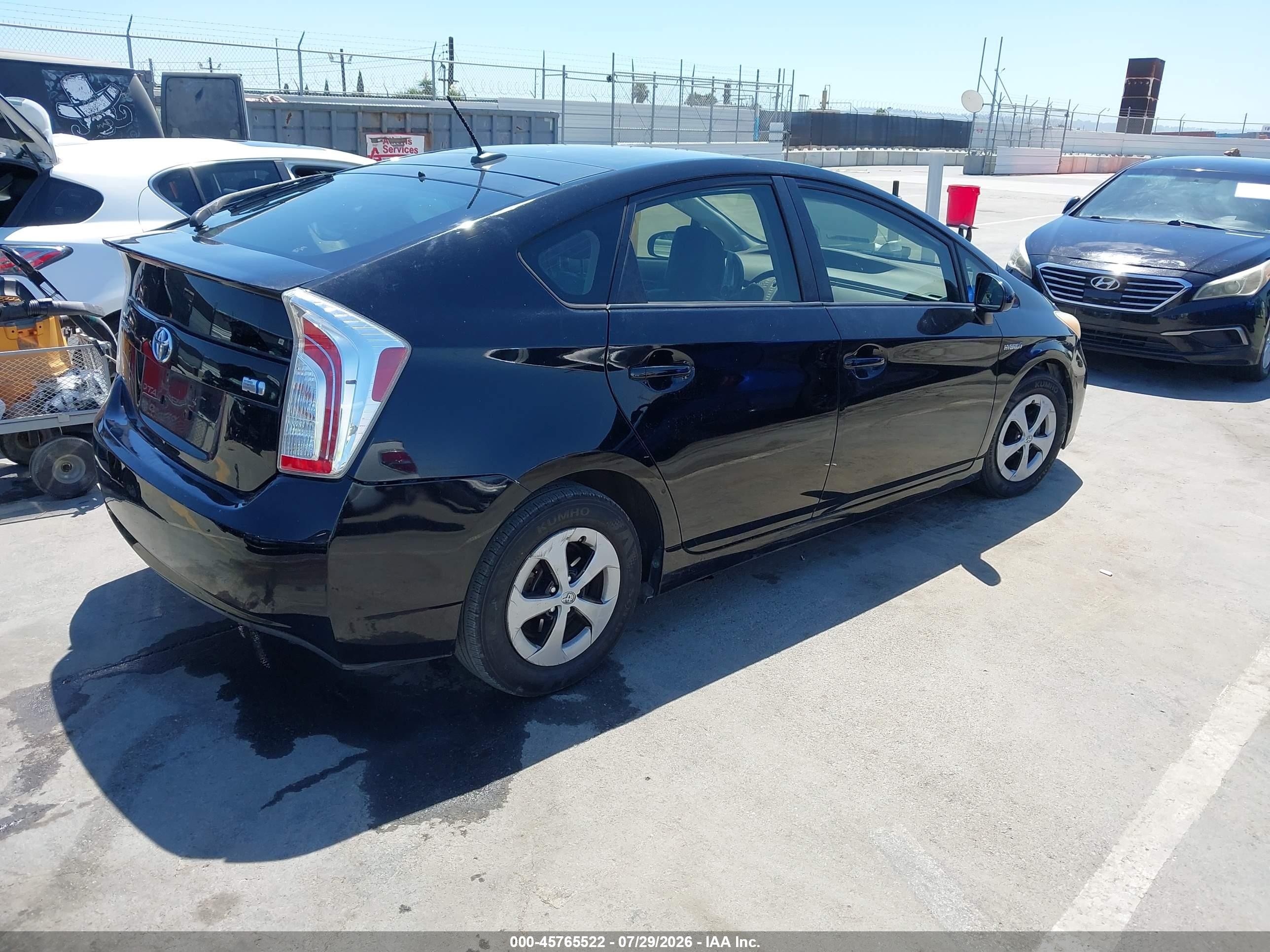 2012 Toyota Prius Four Black vin: JTDKN3DU9C5508774
