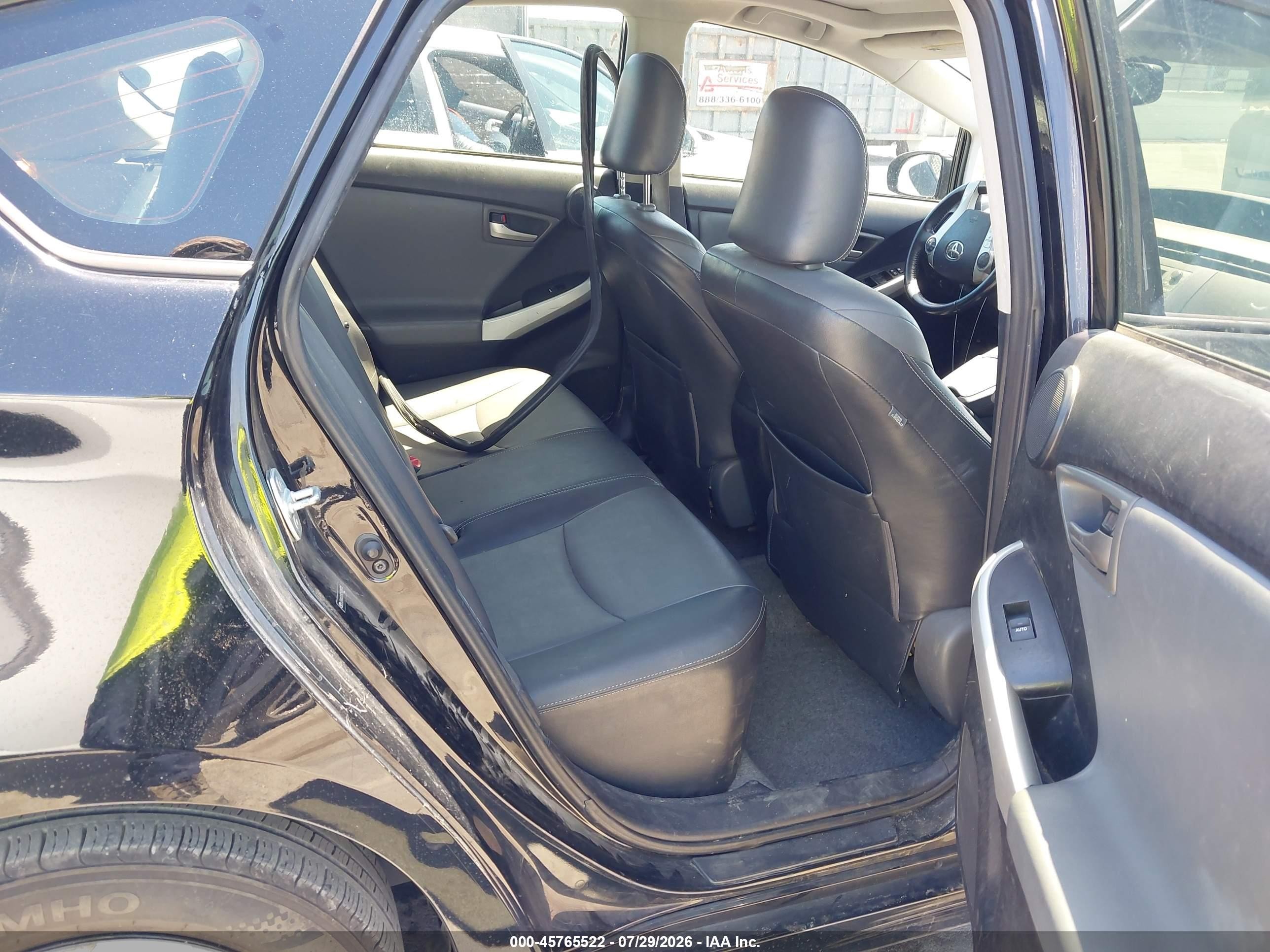 2012 Toyota Prius Four Black vin: JTDKN3DU9C5508774