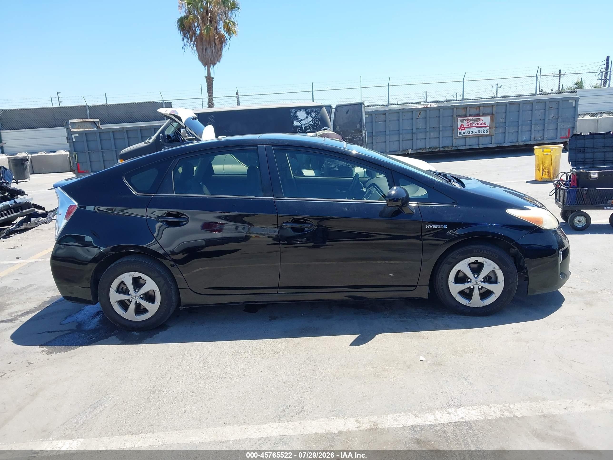 2012 Toyota Prius Four Black vin: JTDKN3DU9C5508774