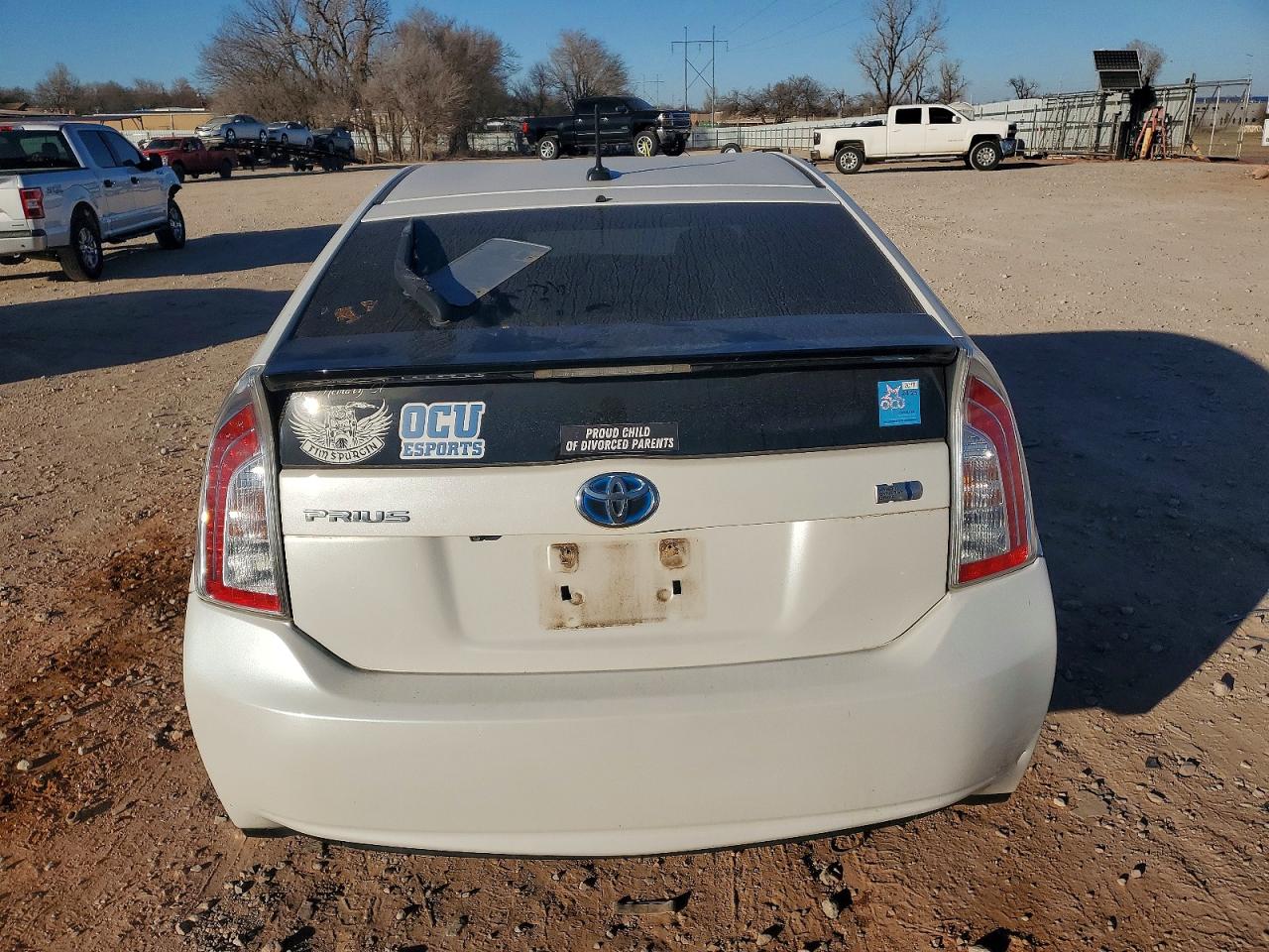 2013 Toyota Prius White vin: JTDKN3DU9D0342786